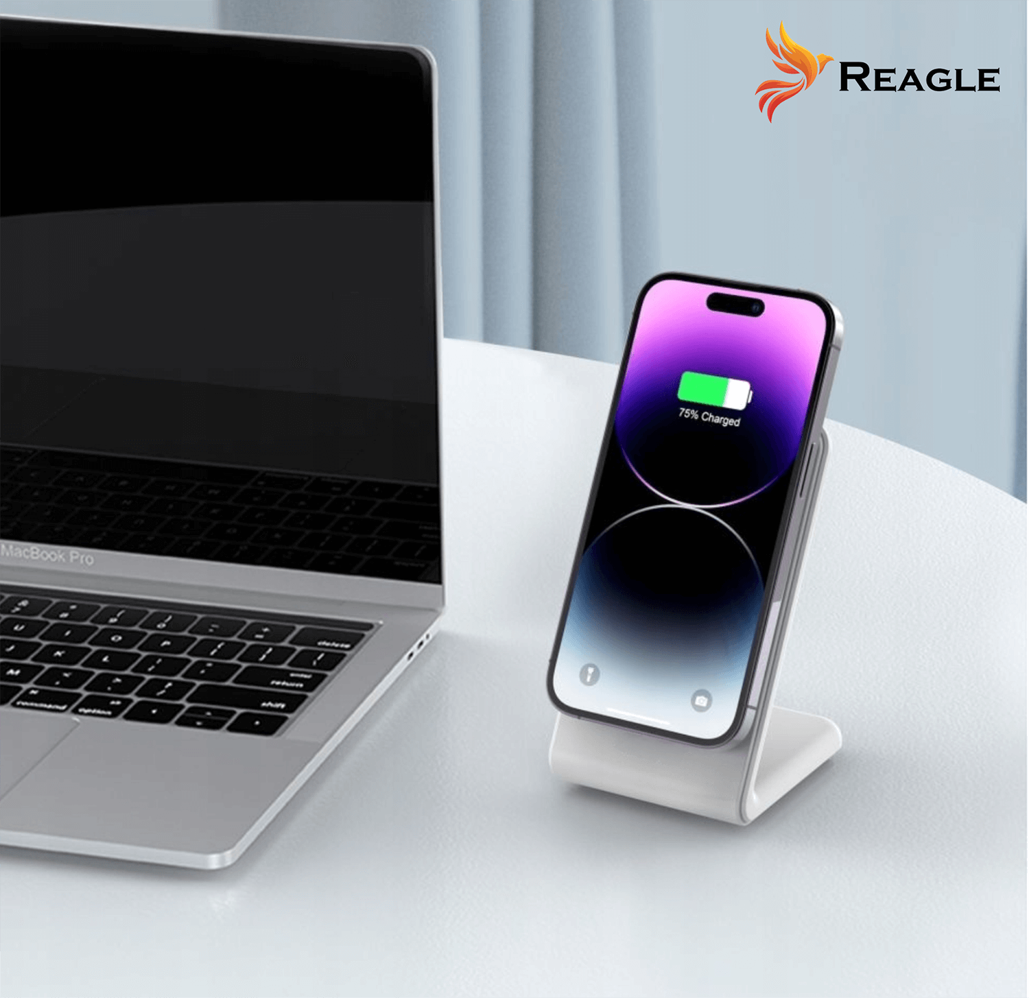 REAGLE ŁADOWARKA INDUKCYJNA BEZPRZEWODOWA 2W1 MAGSAFE QI 15W IPHONE 16, 15 AIRPODS_3