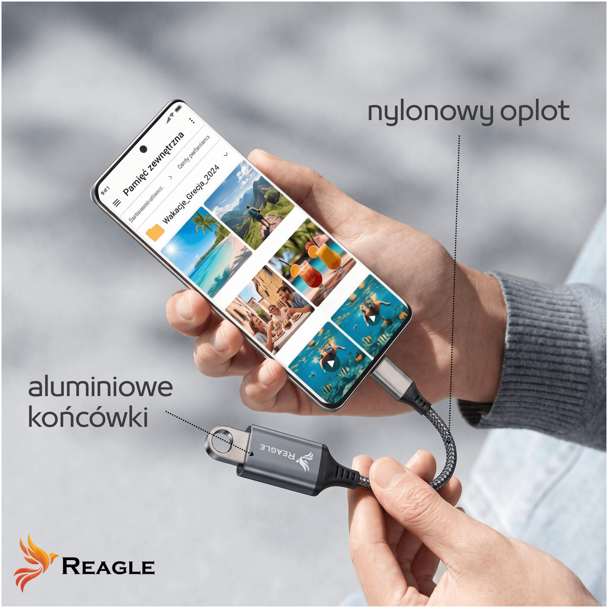 Reagle RPCA20P nylonowy oplot solidne wykonanie