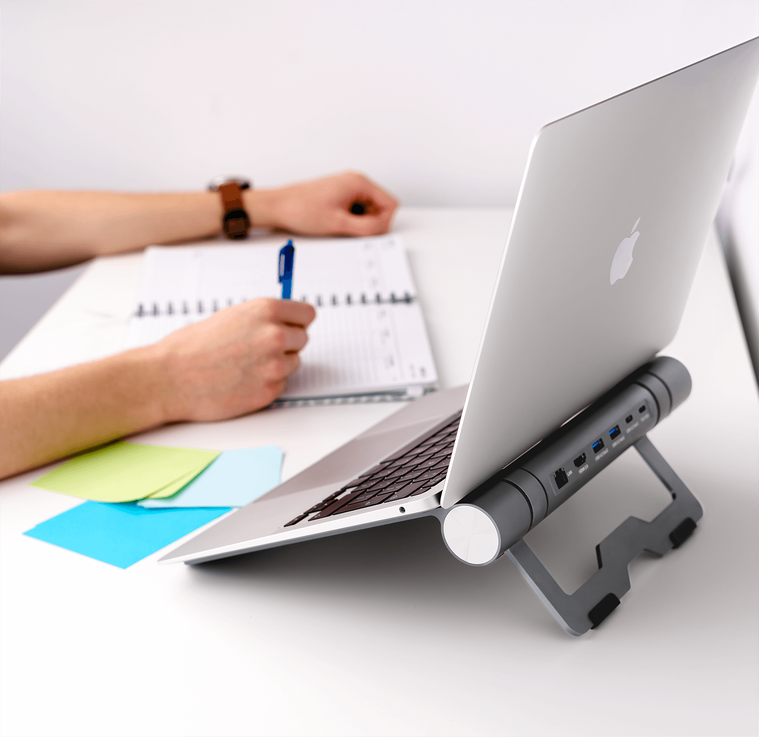 REAGLE PODSTAWKA POD LAPTOP REGULOWANA STOJAK MACBOOK HUB HDMI PD LAN USB-C_2