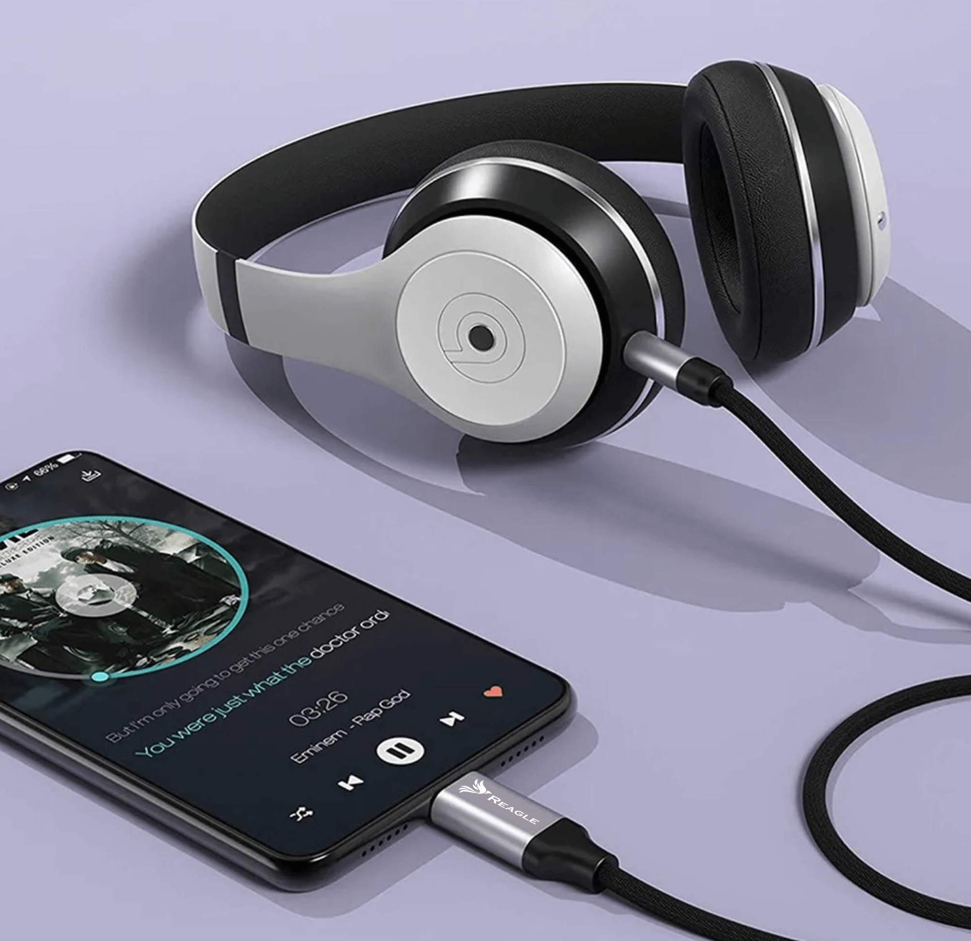Reagle Audio Adapterkabel USB-C Mini Jack 3.5 AUX 1.5m_2