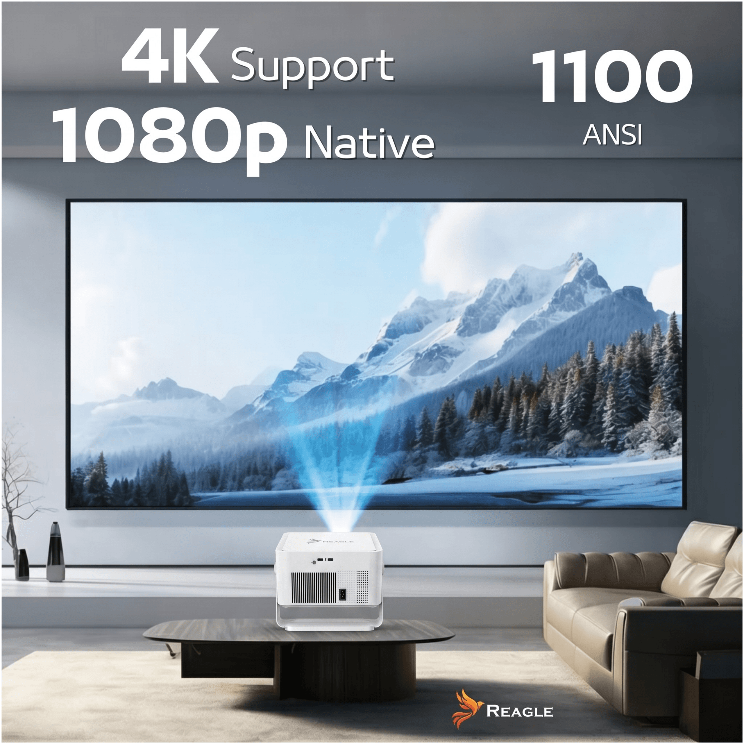Reagle R-MOVIELUM-P60 1100 ANSI Full HD obsługa 4K
