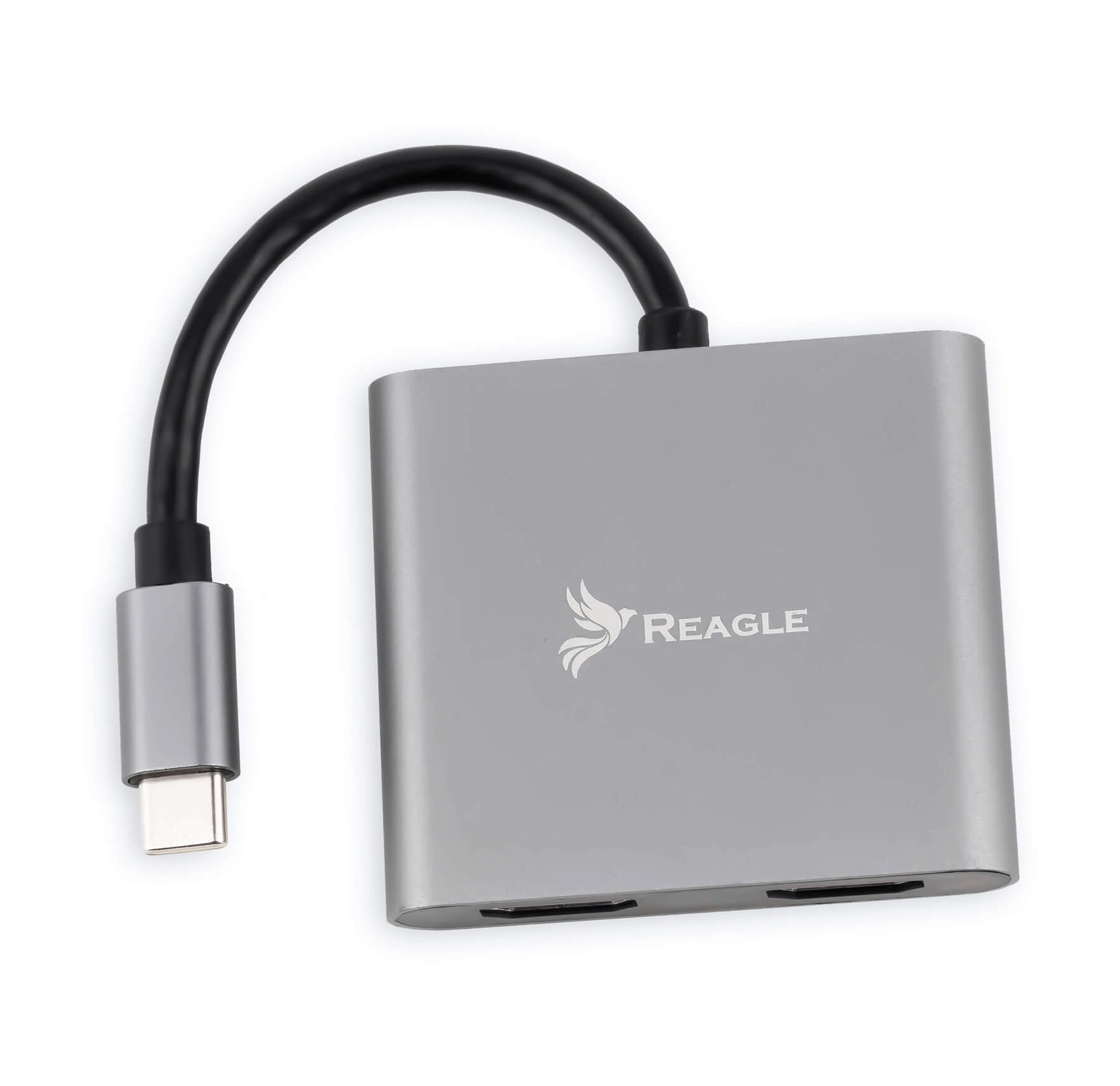 Reagle RY7C1 aluminiowy adapter USB-C 4w1 kompaktowy