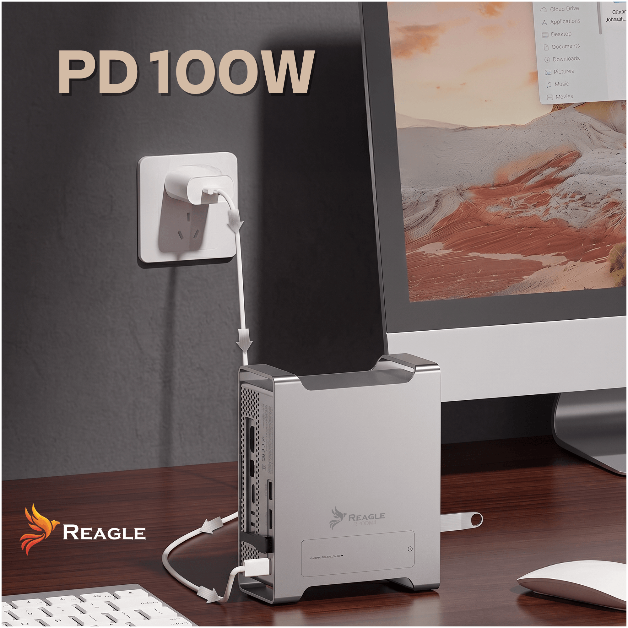 Stacja dokująca Mac Mini M4 SSD NVMe HDMI 4K USB-C