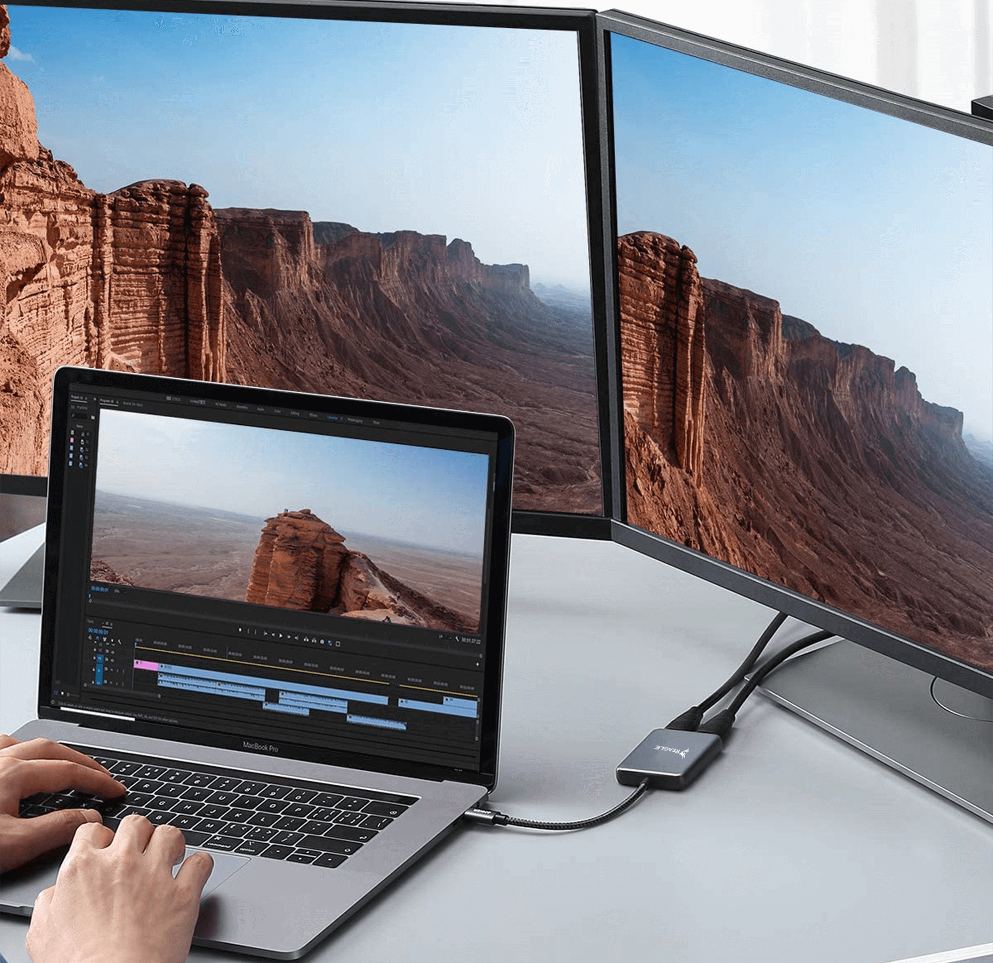 Reagle HUB USB-C Adapter HDMI 4k VGA USB MacBook PD 100W_2