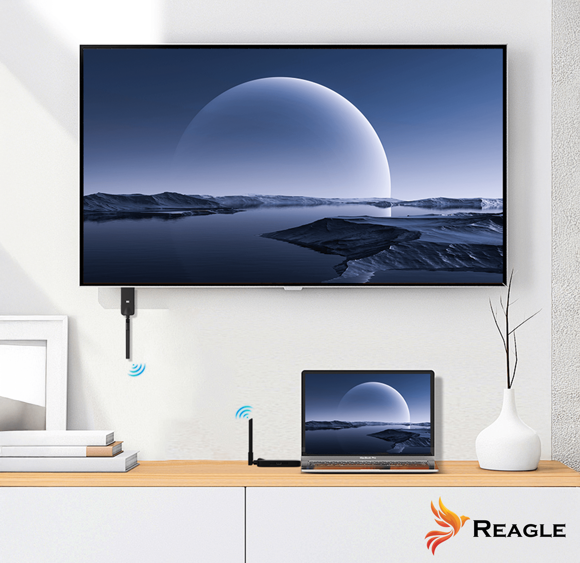 REAGLE BEZPRZEWODOWY TRANSMITER OBRAZU HDMI NADAJNIK ODBIORNIK FULL HD 60Hz 50M_1