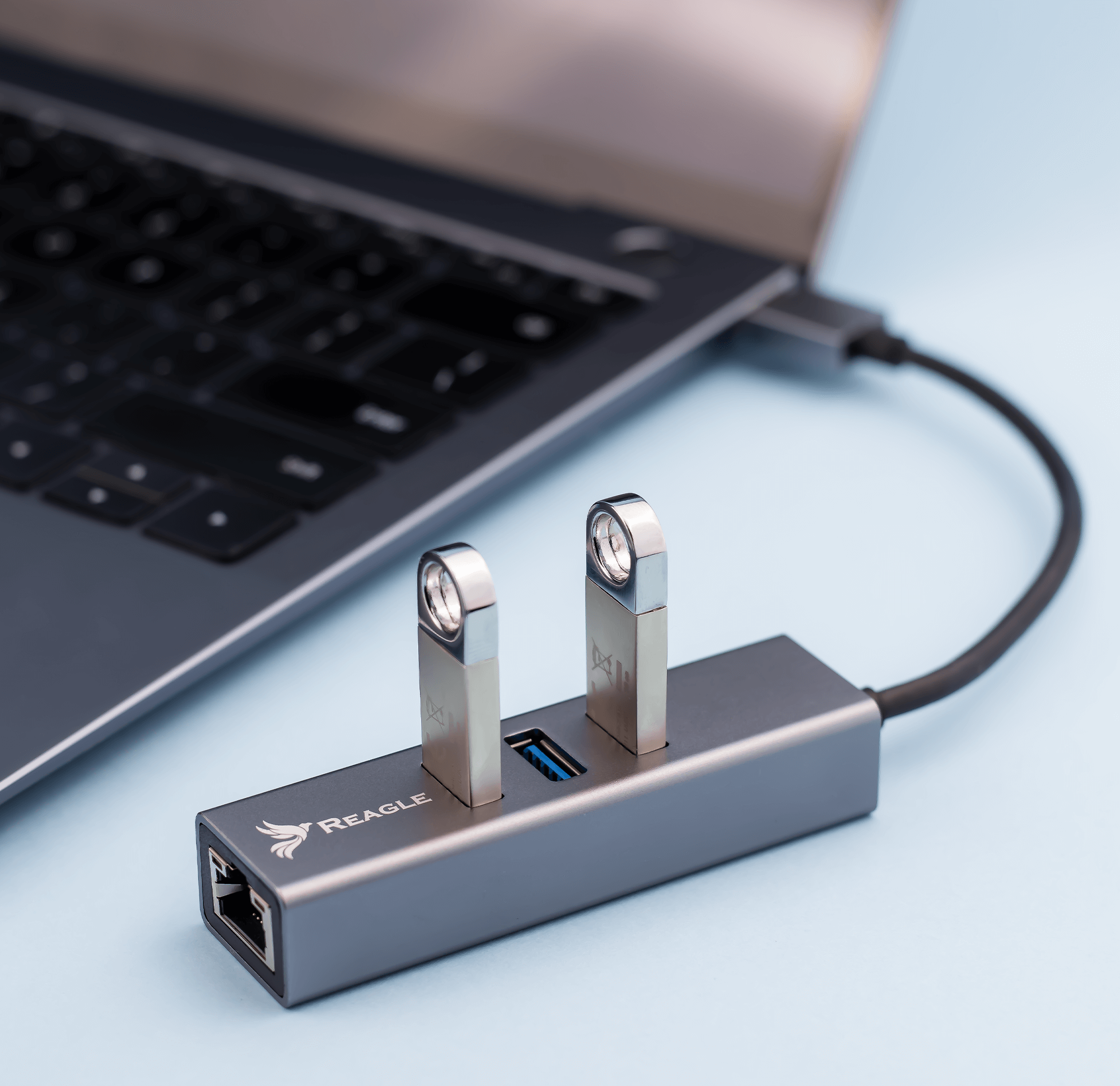 Reagle Netzwerk Adapter Hub USB-A 3.1 GIGABIT LAN RJ45 1GB_2