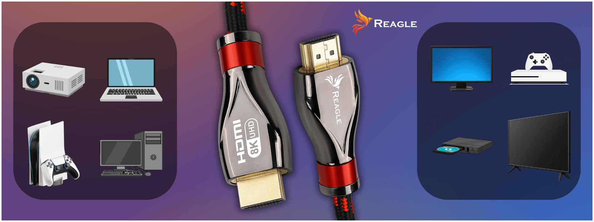 Reagle RHG300 kabel HDMI 2.1 3m 8K 4K 144Hz