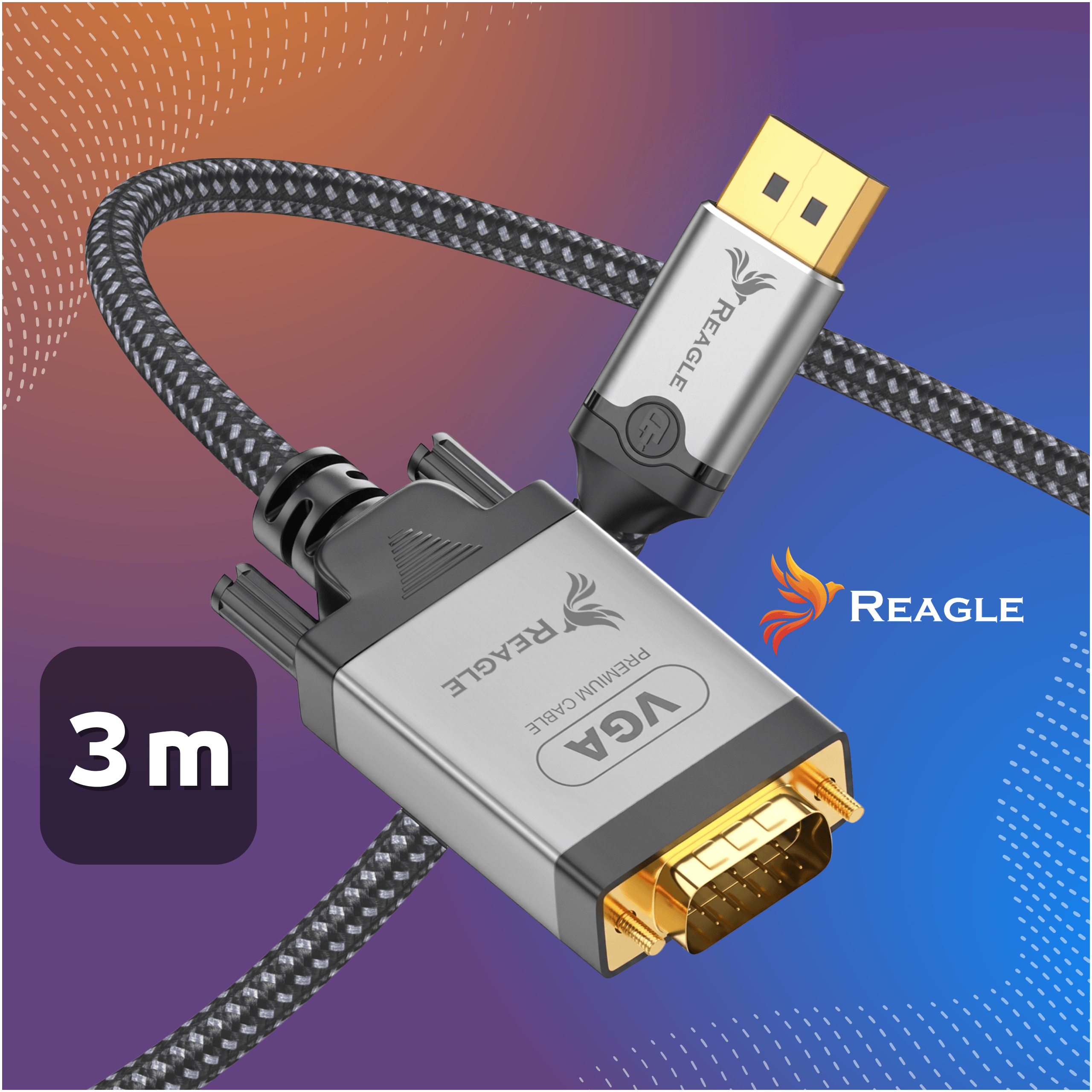 Kabel DisplayPort na VGA, 3 m, Full HD 1080p 60Hz