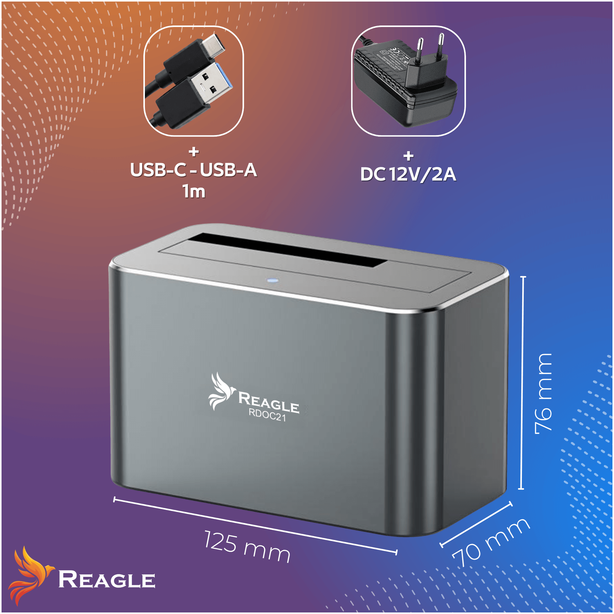 Stacja dokująca HDD SSD SATA USB 3.0 5Gbps
