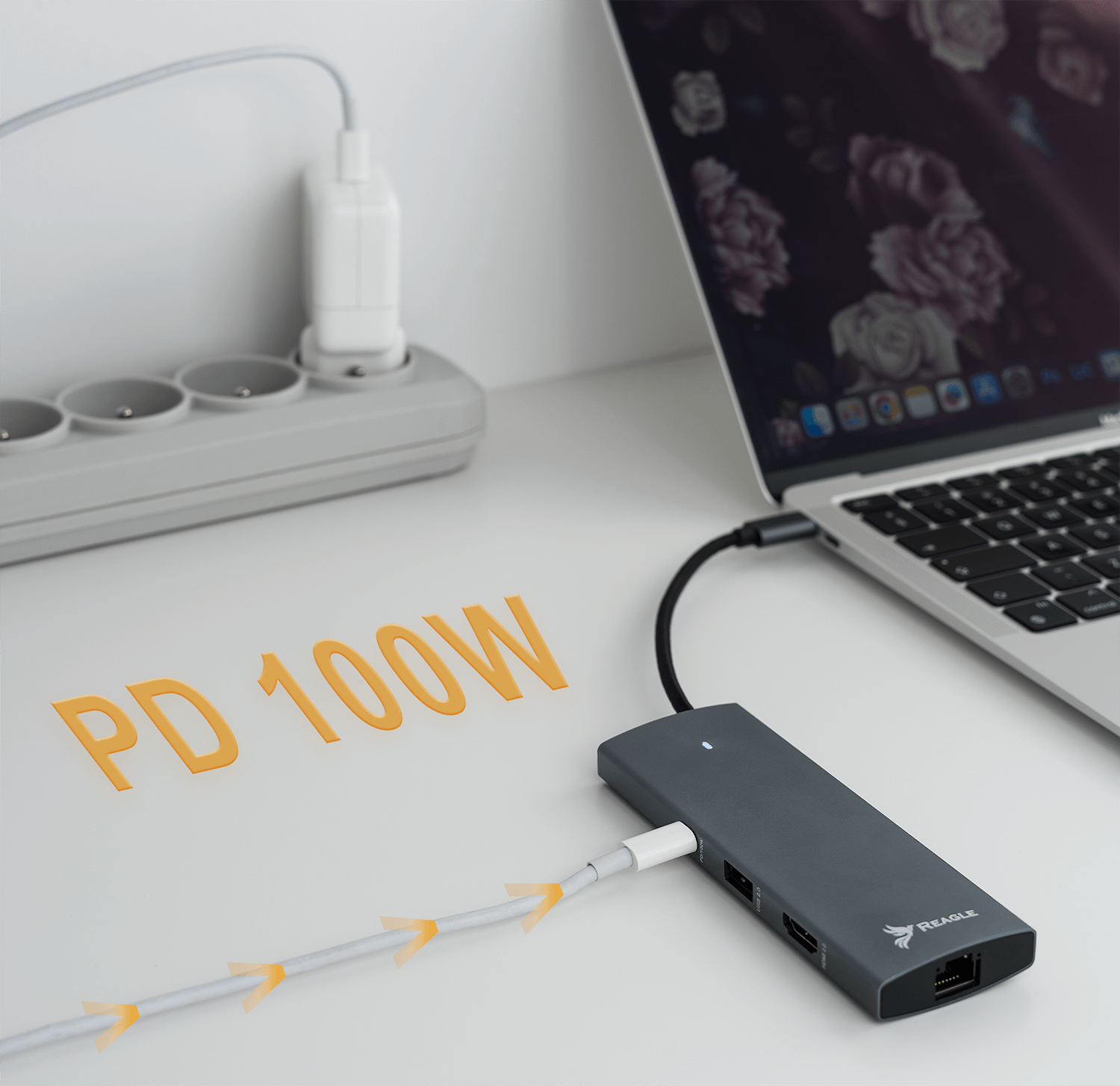 REAGLE HUB USB-C HDMI 4K 60Hz USB C PD 100W USB 3.2 LAN RJ45 CARD READER_3