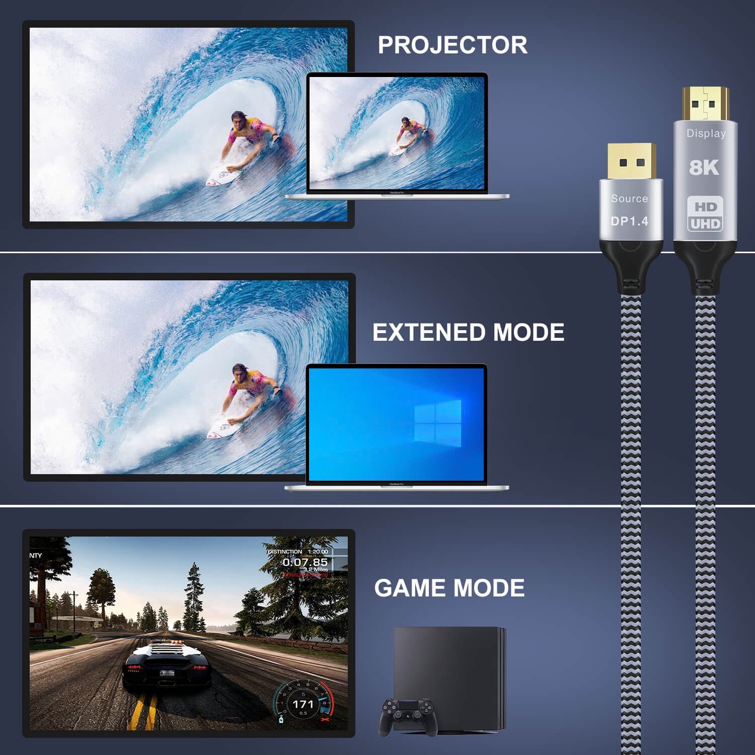 Reagle DisplayPort HDMI kabel 2m
