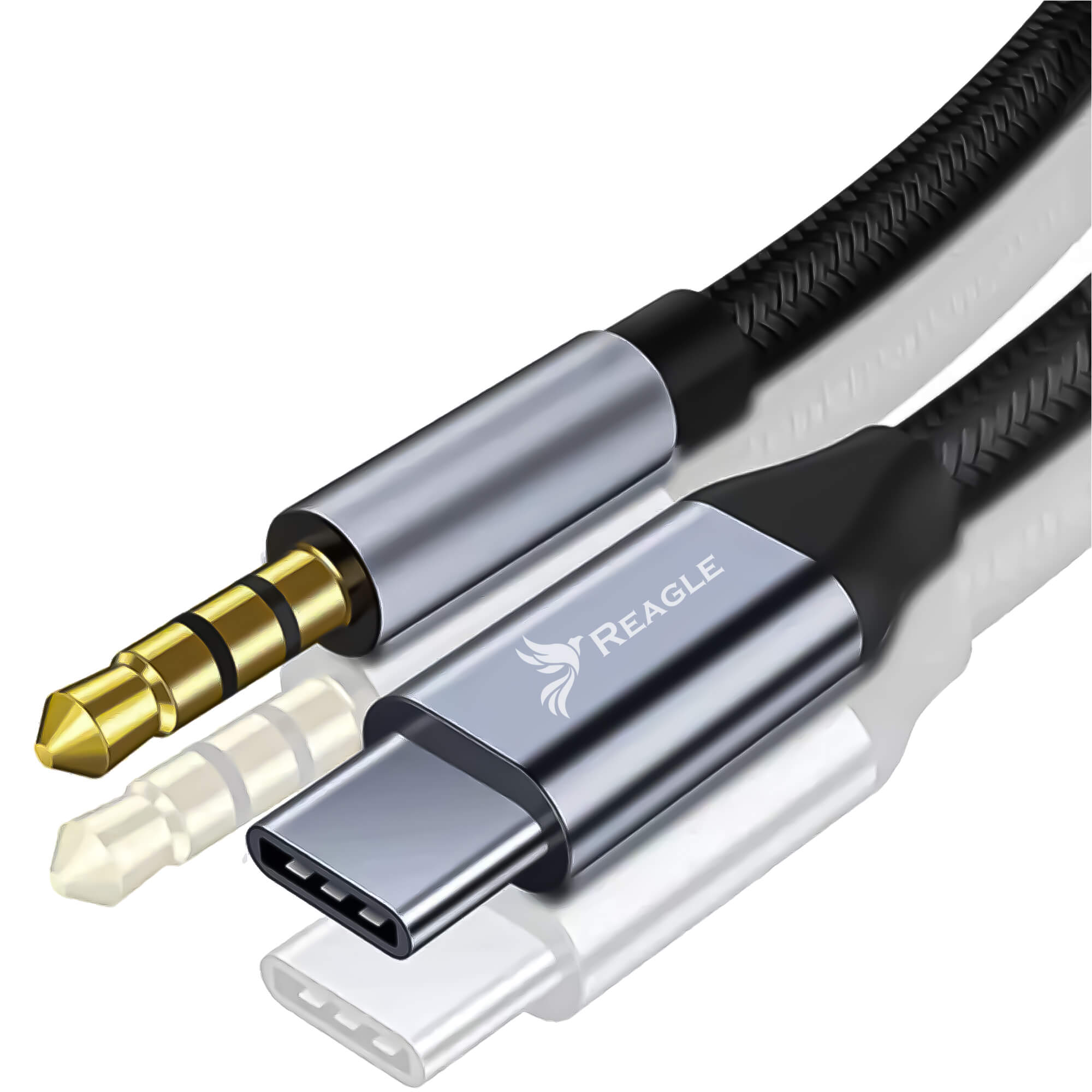 Kabel USB-C AUX Jack 3,5 mm Reagle RUCJ300P DAC Stereo HD 3m