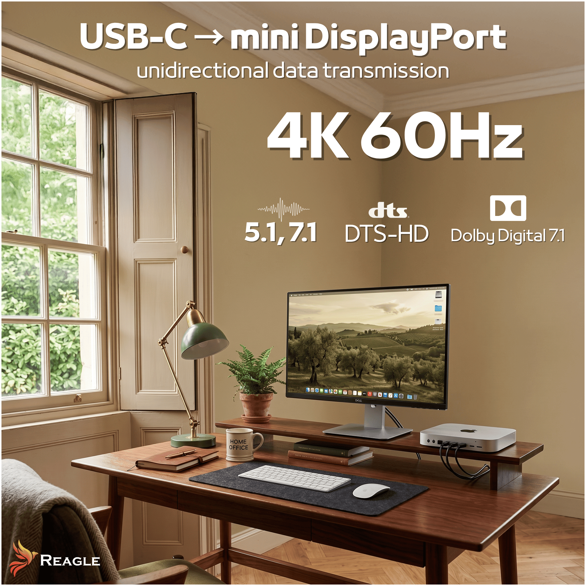 Reagle RCMD180P 4K 60 Hz USB-C mini DisplayPort