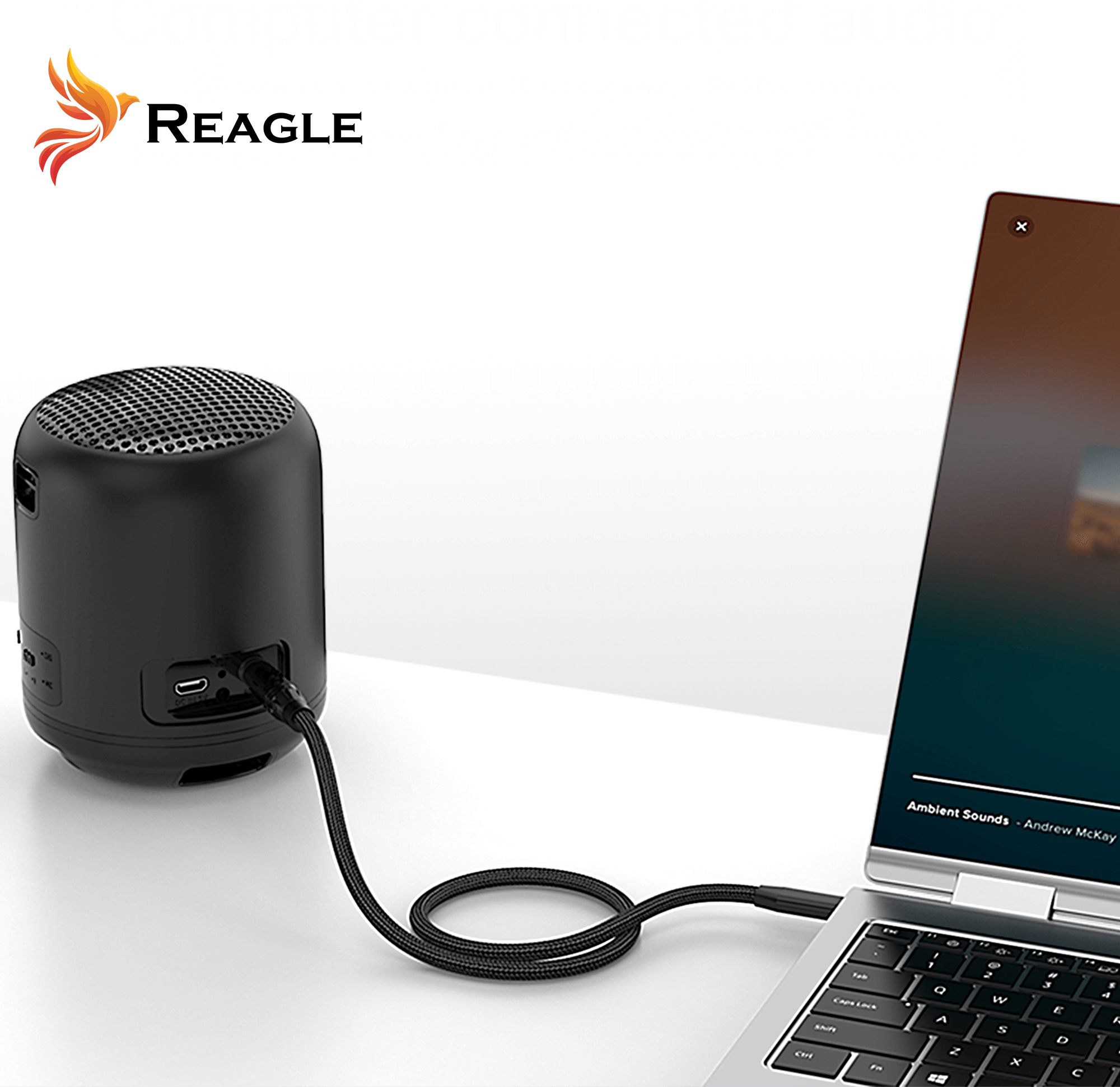 REAGLE KABEL USB C AUX ADAPTER MINI JACK 3,5 MM DAC STEREO, SŁUCHAWEK GŁOŚNIKÓW 1M_2