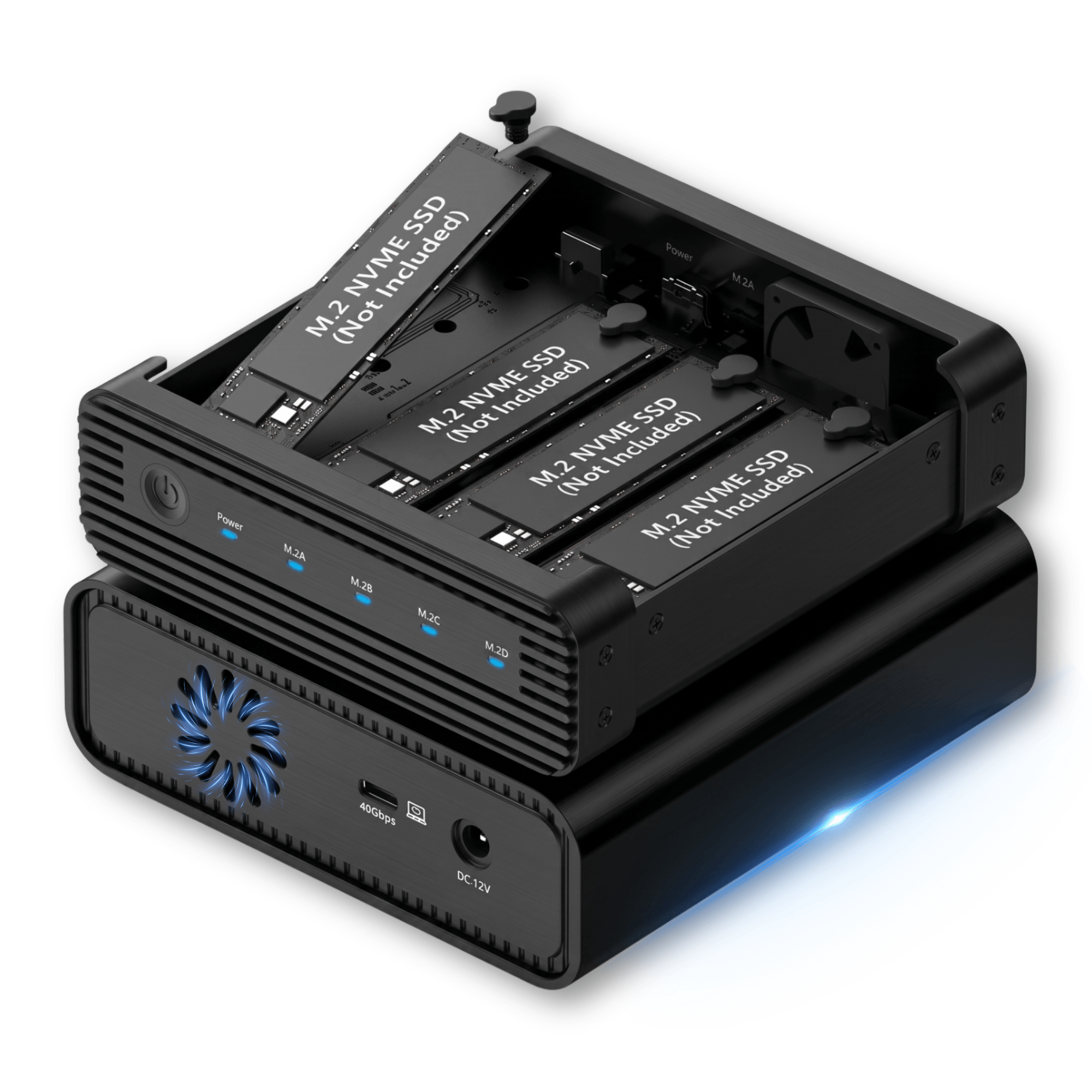 Kieszeń SSD M.2 NVMe 4 dyski USB-C 10Gbps