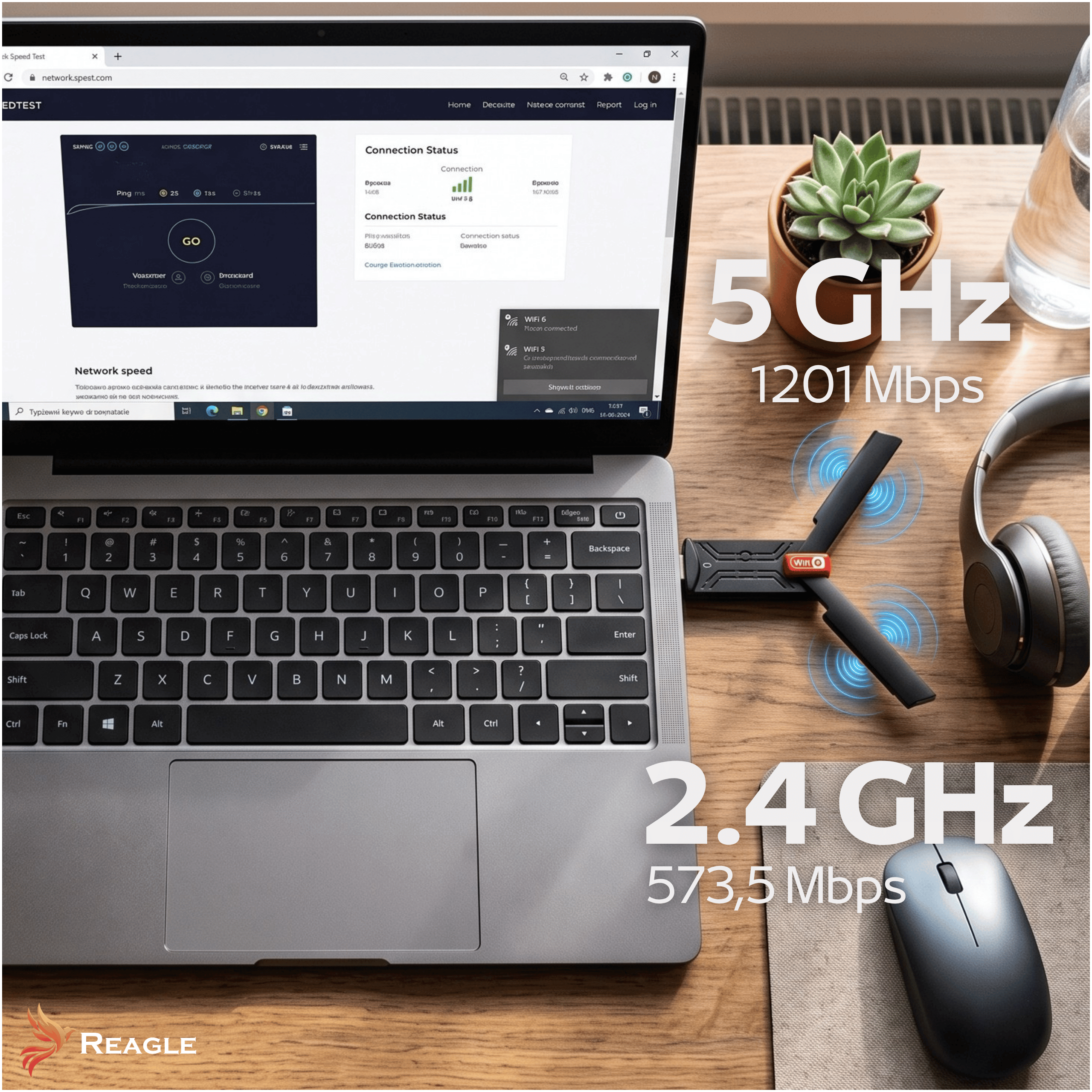 Reagle RYWU5 Dual Band 5 GHz 1201 Mbps 2,4 GHz 573,5 Mbps