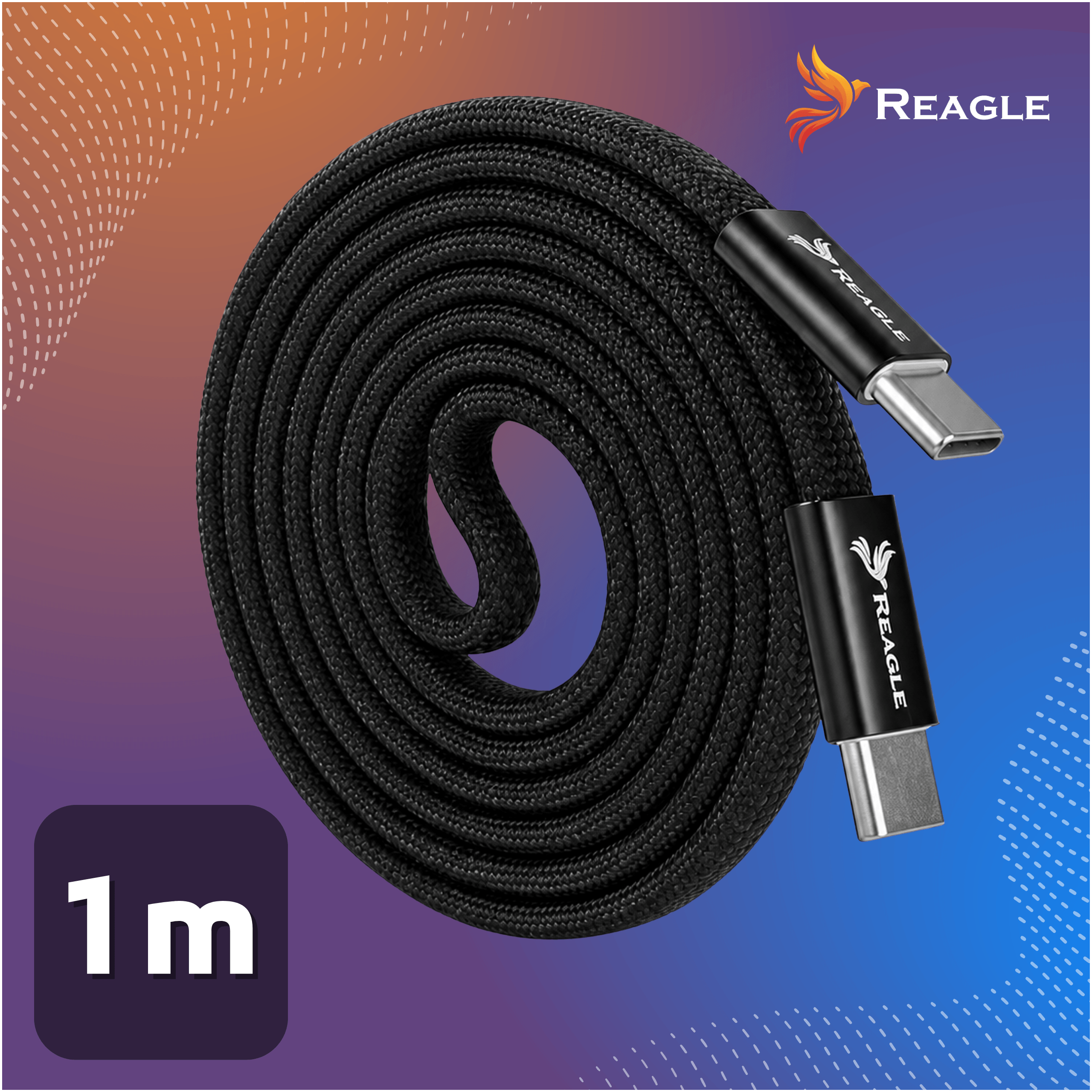 Kabel magnetyczny USB-C PD 100W zwijany 1m iPhone Samsung