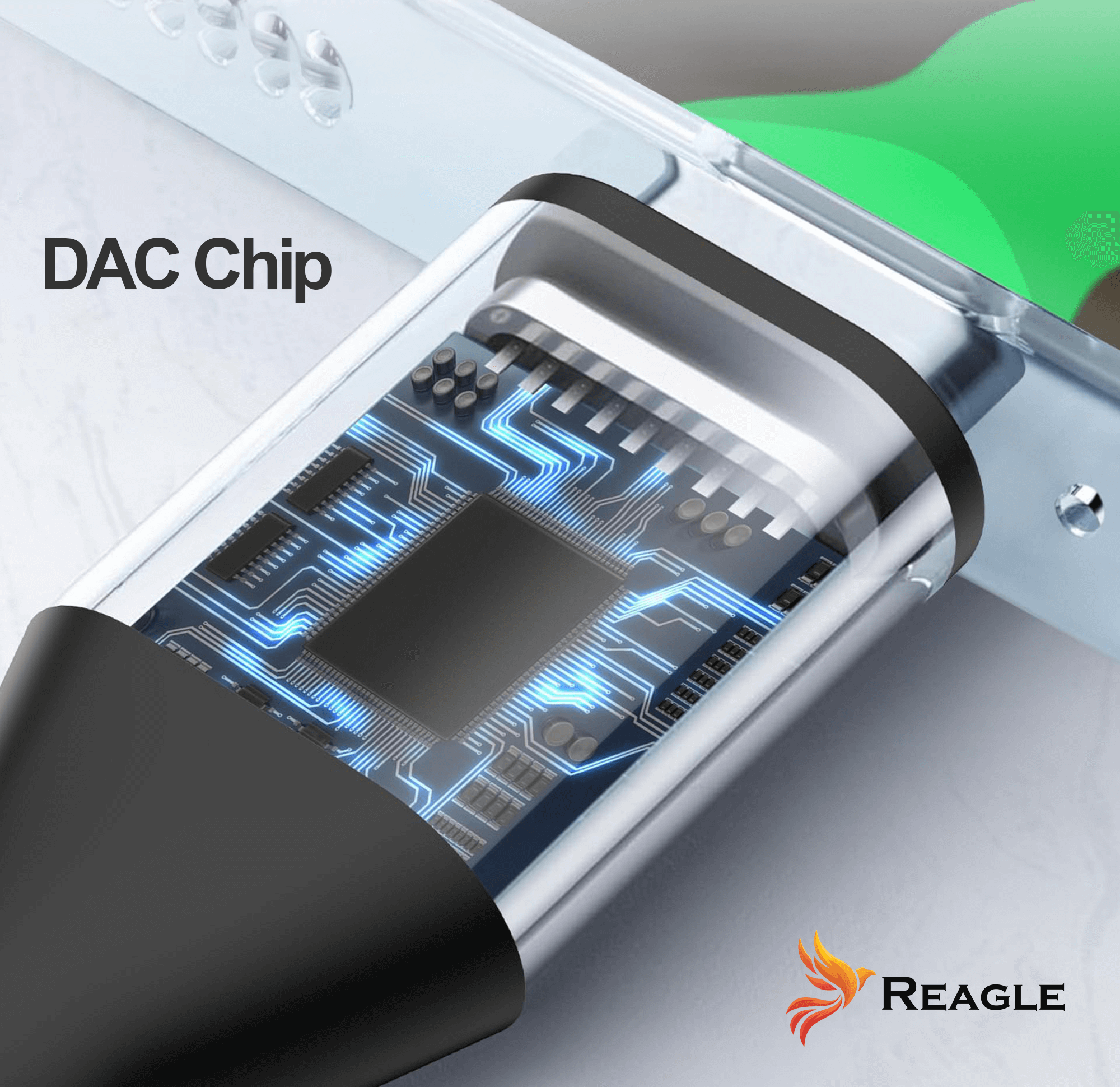 REAGLE KABEL USB C AUX ADAPTER MINI JACK 3,5 MM DAC STEREO, SŁUCHAWEK GŁOŚNIKÓW 3M_3