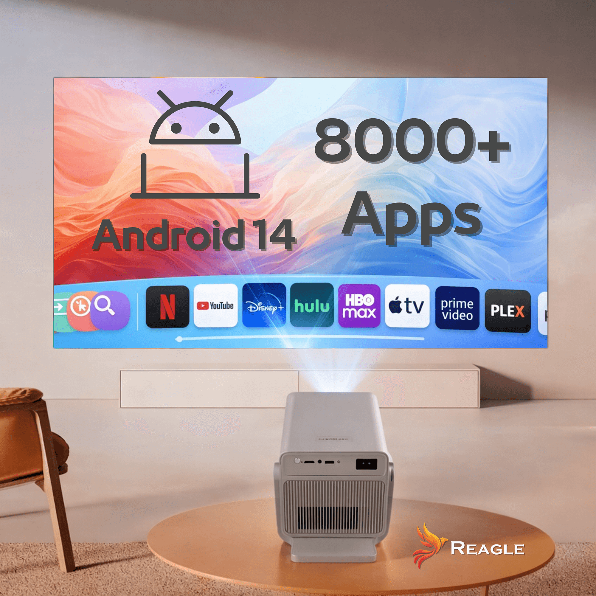 Reagle projektor Android 14 Smart TV