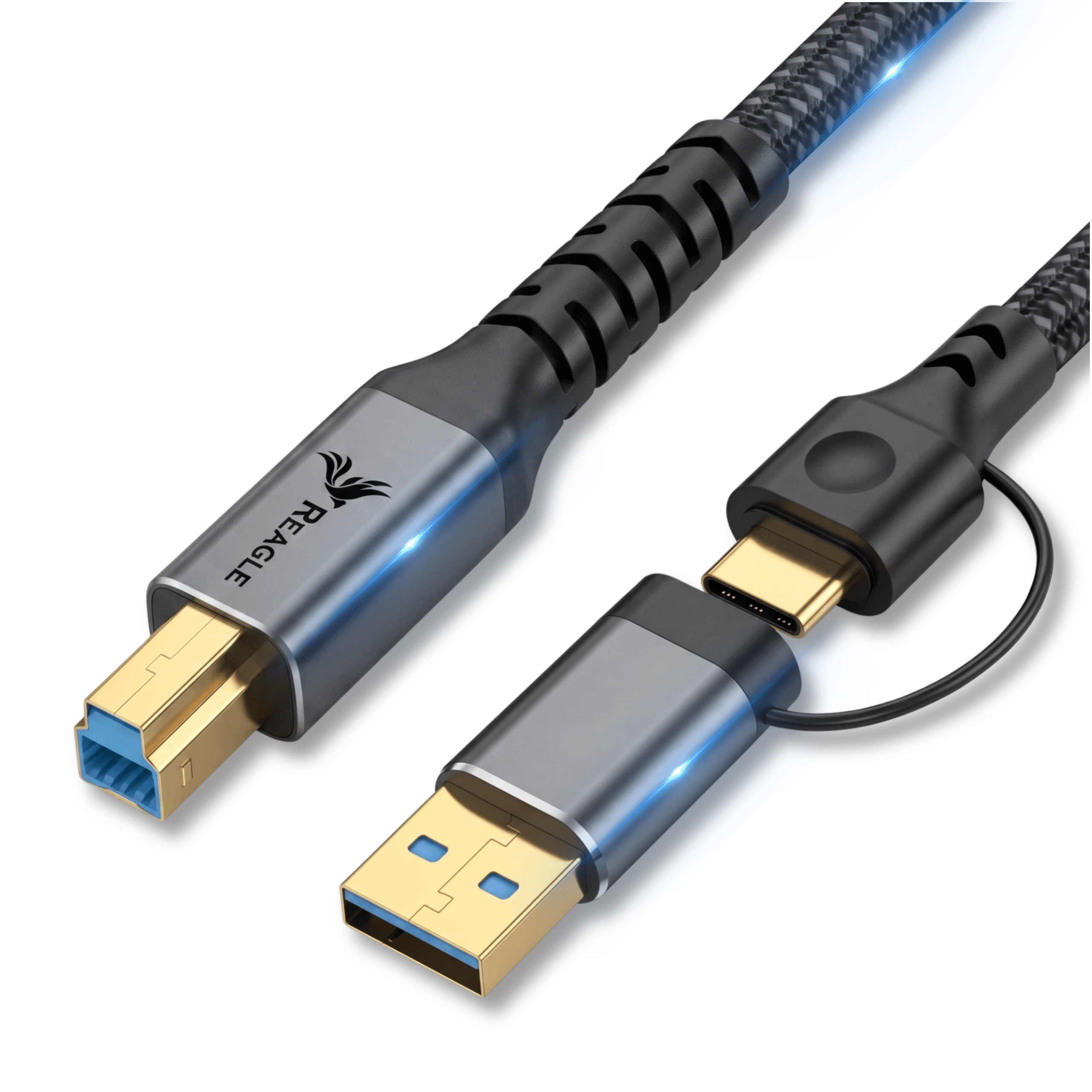 Reagle RUACB100P kabel USB drukarka USB-B USB-A USB-C