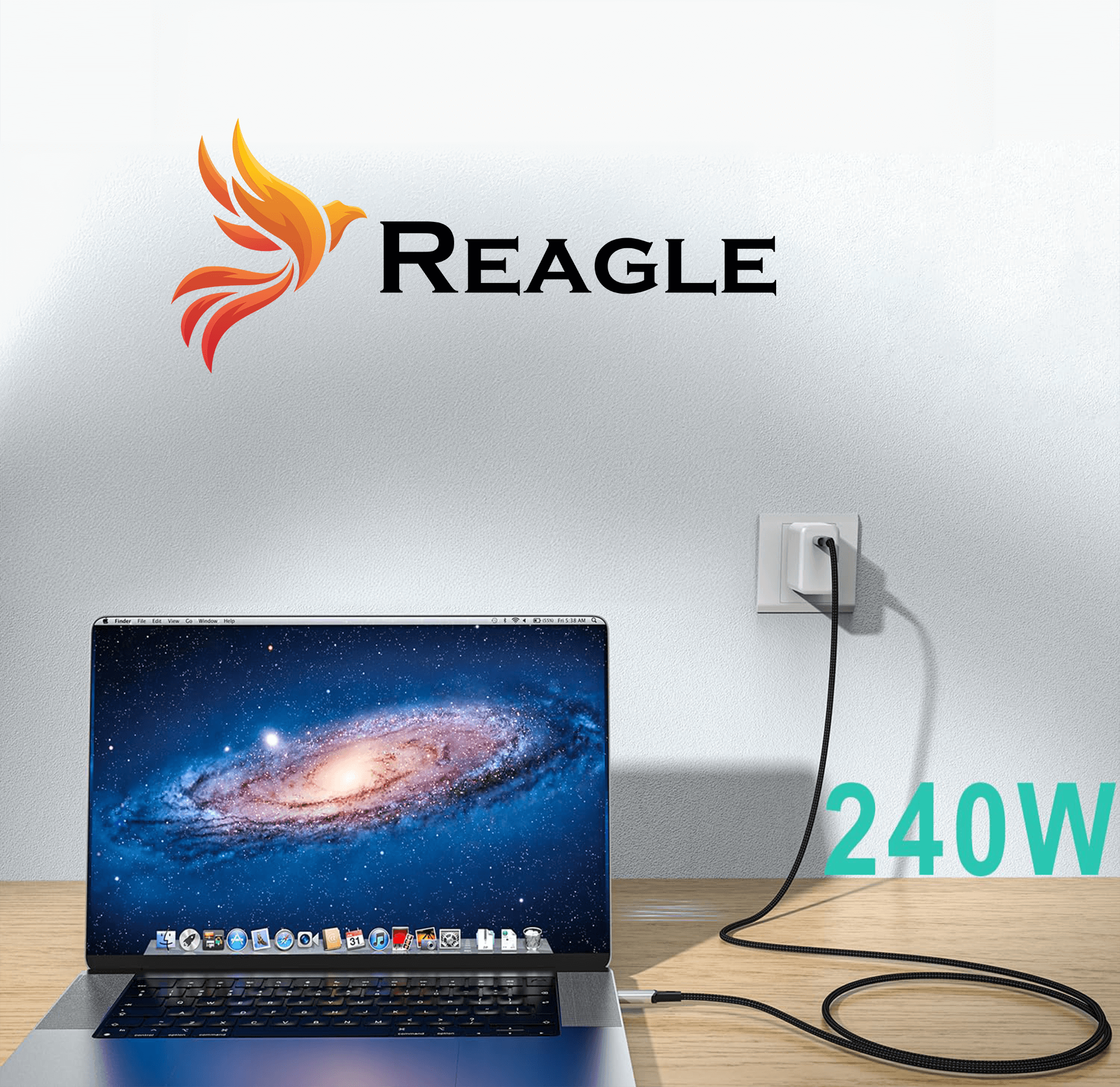 Reagle USB-C 4.0 PD 240W 8K 40 Gbps Thunderbolt 3 Macbook Pro Air 0.5 Kabel_2