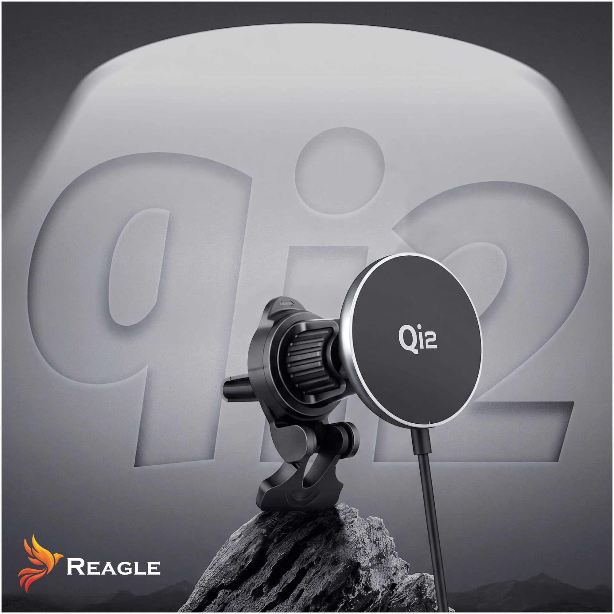 Reagle RCARHOLD6 2w1 uchwyt magnetyczny i ładowarka indukcyjna Qi2 do 15W