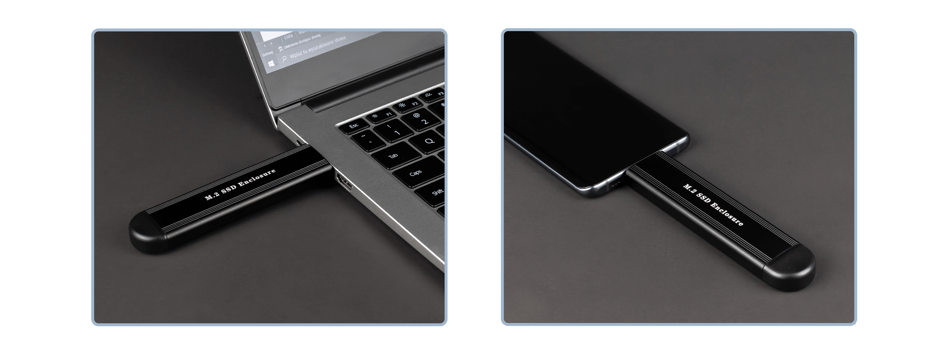 Reagle Obudowa 2w1 dysk SSD NVME PCIe M.2 USB i USB-C 3.2_3