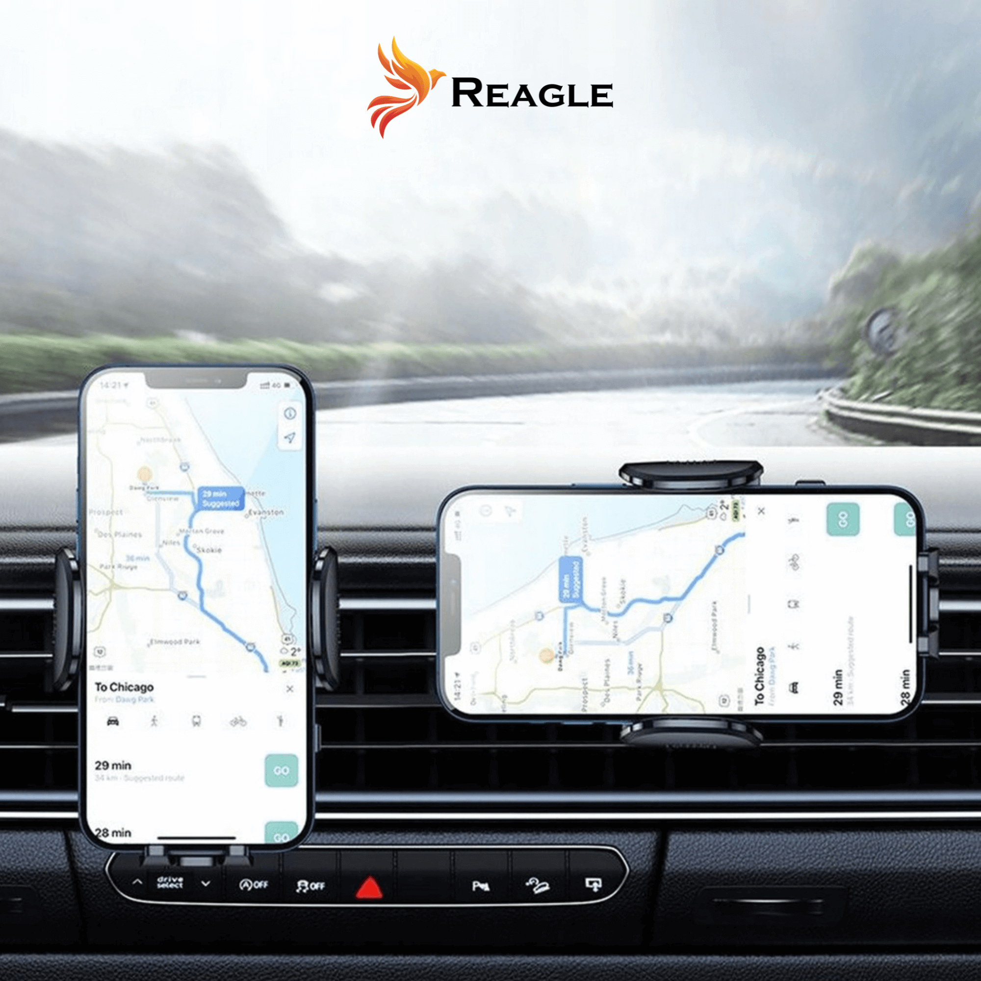 Reagle RCARHOLD5 Łatwiej korzystać z map, gdy telefon ma stałe miejsce.