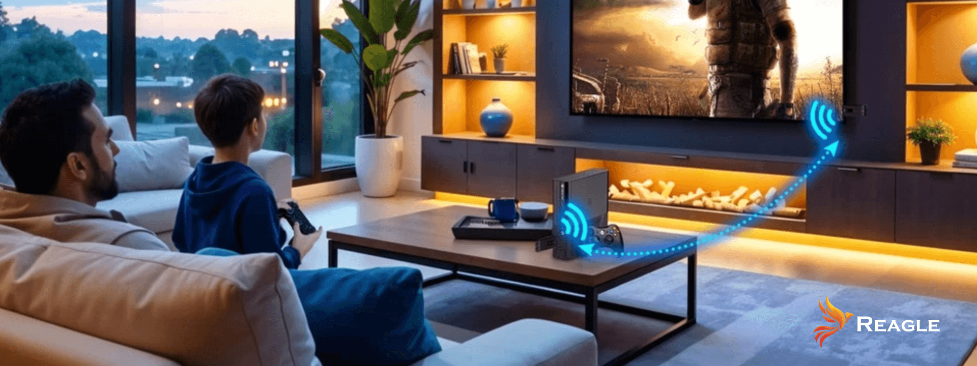 Bezprzewodowy transmiter HDMI Reagle kompatybilność TV projektor