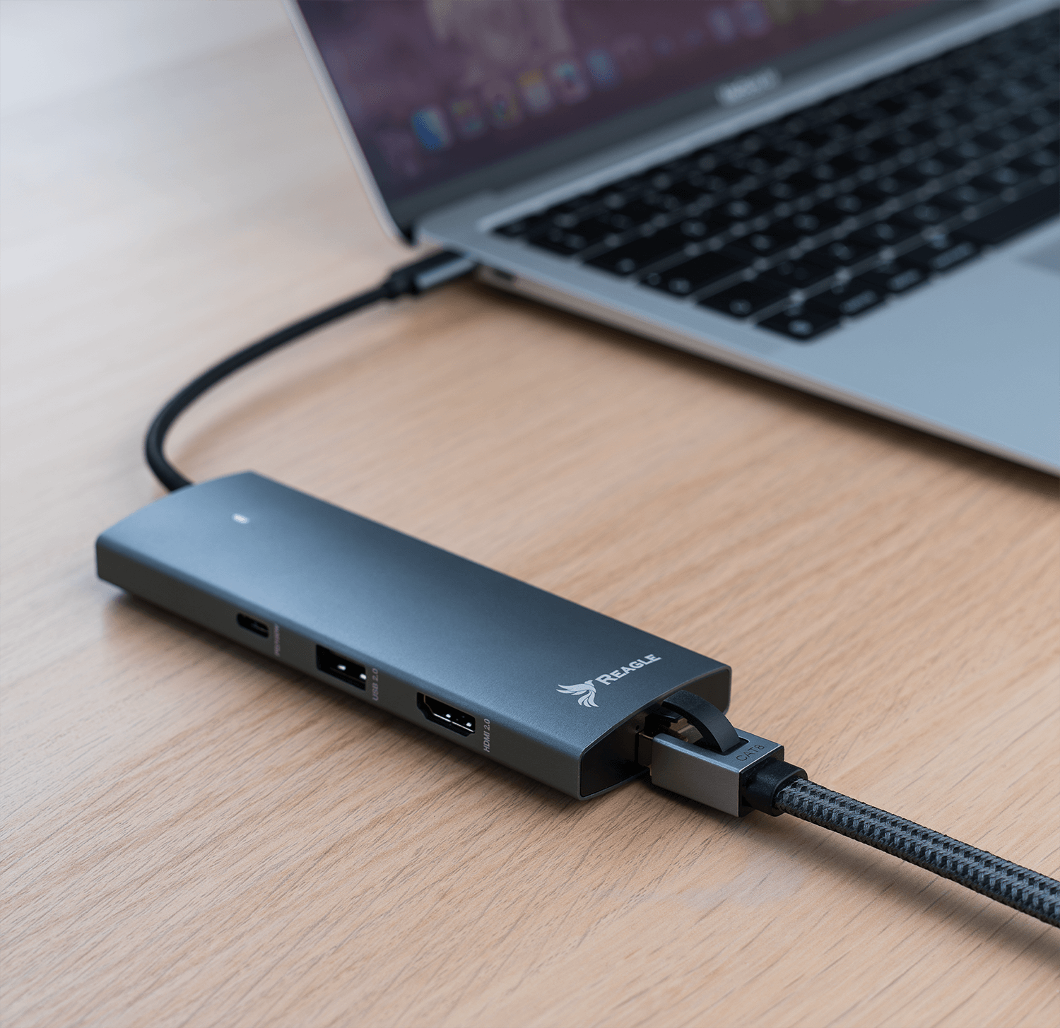 REAGLE HUB USB-C HDMI 4K 60Hz USB C PD 100W USB 3.2 LAN RJ45 CARD READER_2