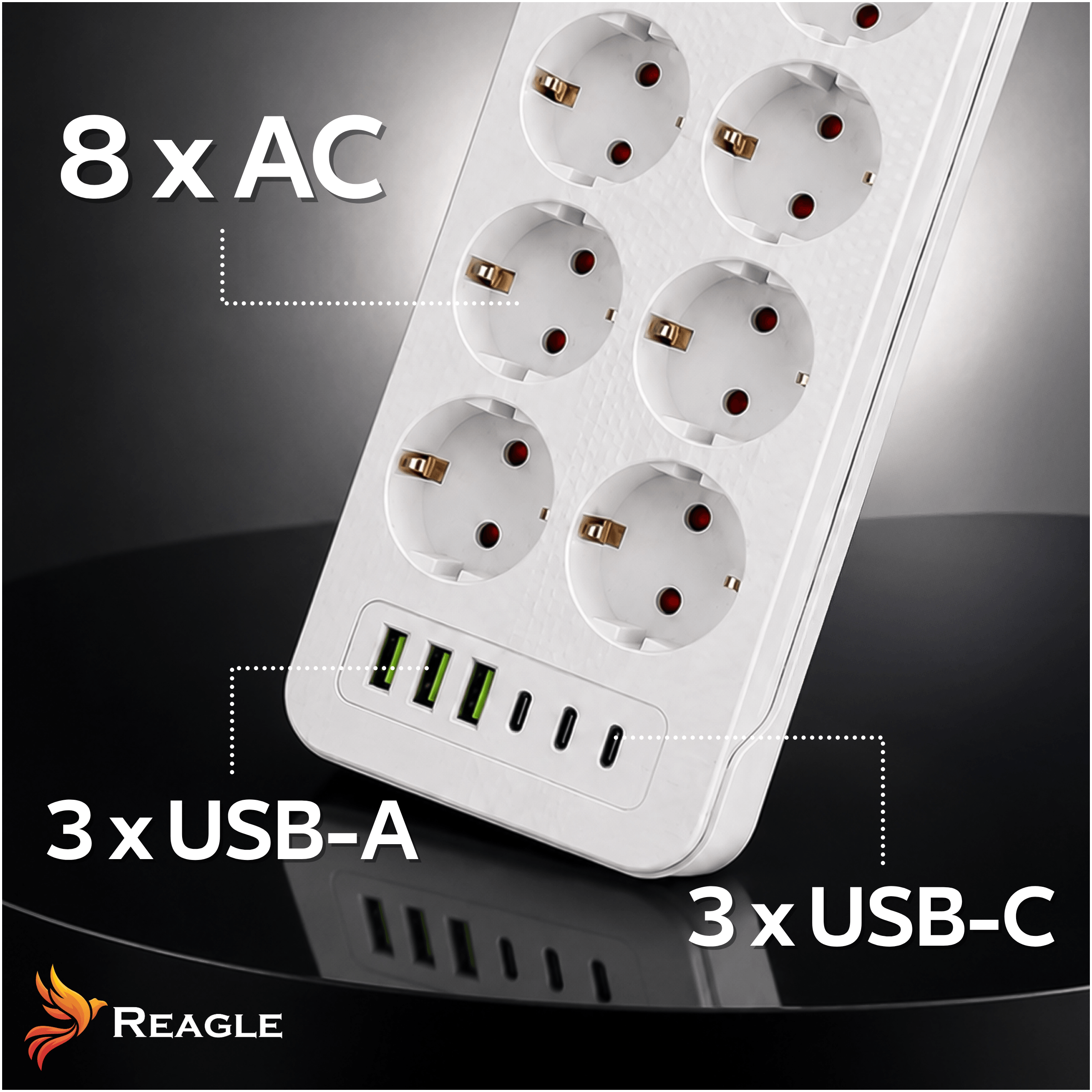 Listwa Reagle USB-A USB-C