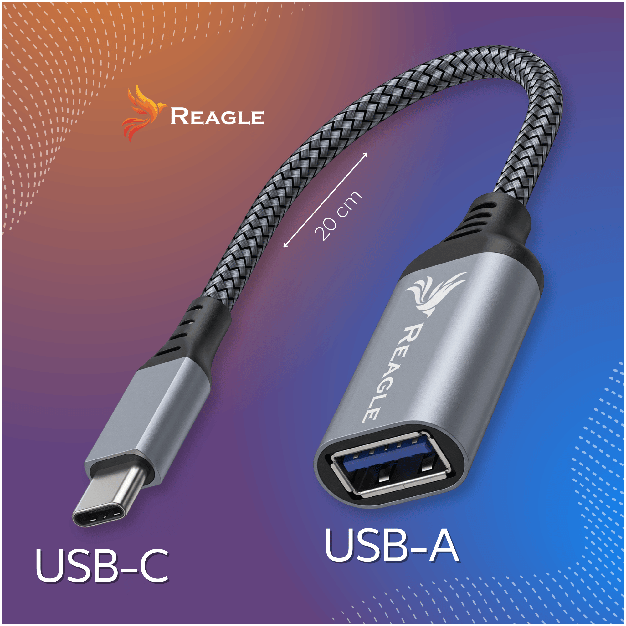 Reagle RPCA20P adapter do laptopa tabletu smartfona USB-C
