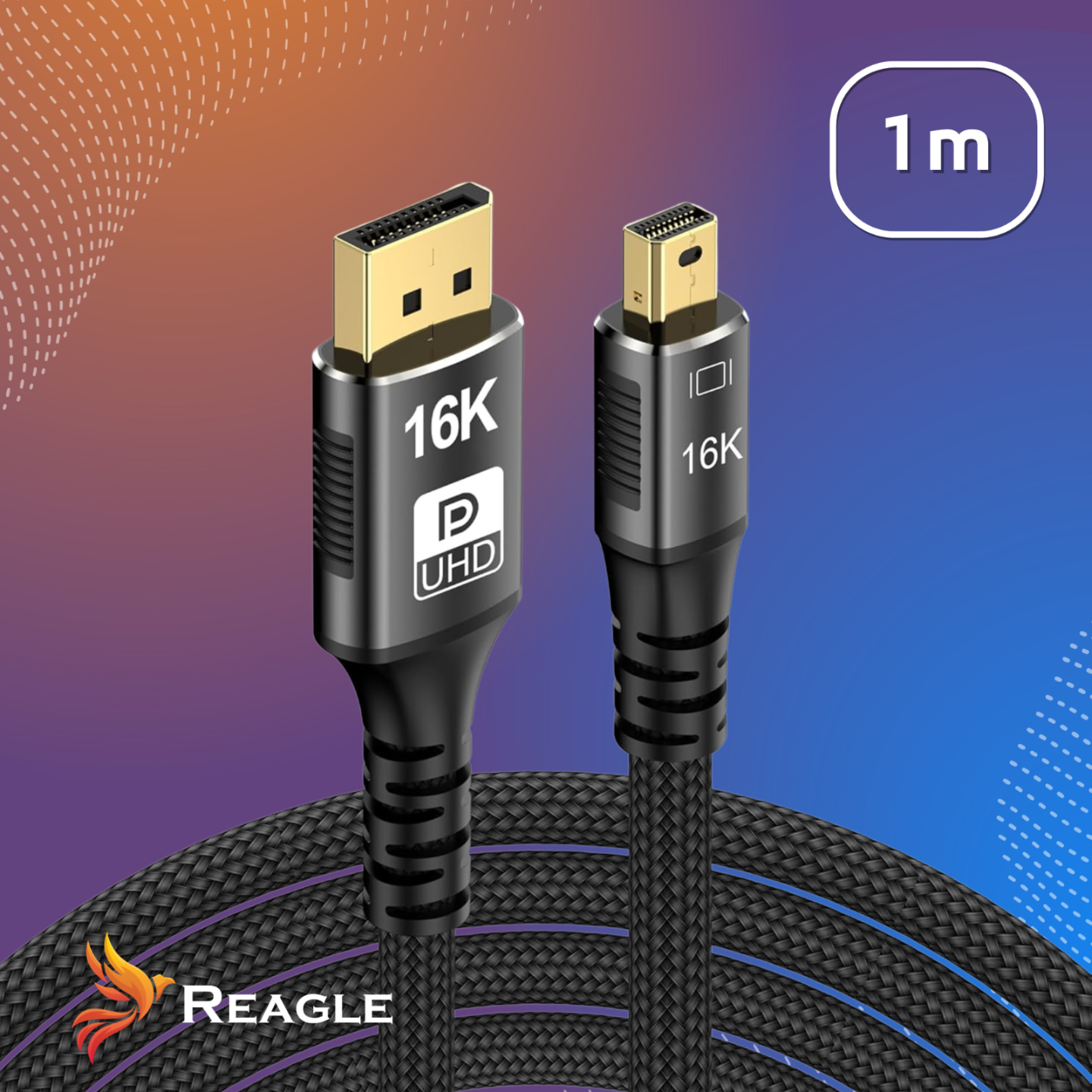 Reagle Kabel mini DisplayPort DP 1.4 PRO 8K 4K 144Hz THUNDERBOLT 1M_3