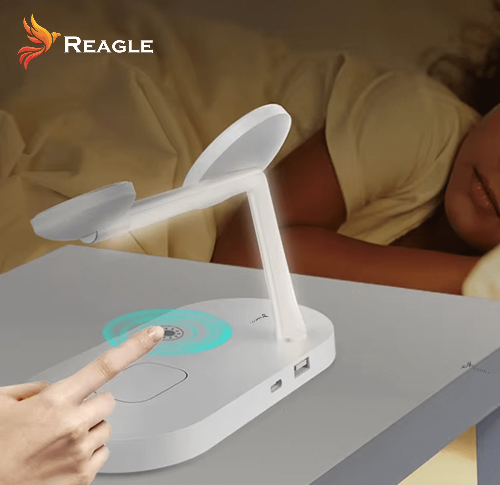 REAGLE ŁADOWARKA INDUKCYJNA 5W1 MAGSAFE QI 15W IPHONE, LAMPKA NOCNA SMARTWATCH_3