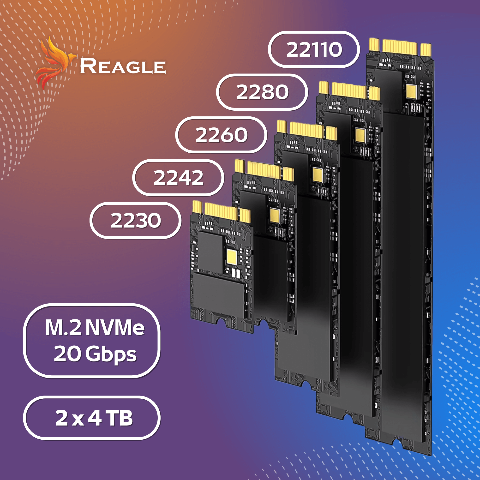 NVME SSD Klonstation PCIe M.2 USB-C 3.2 USB-C 3.2 Gehäuse Adapter REAGLE_2