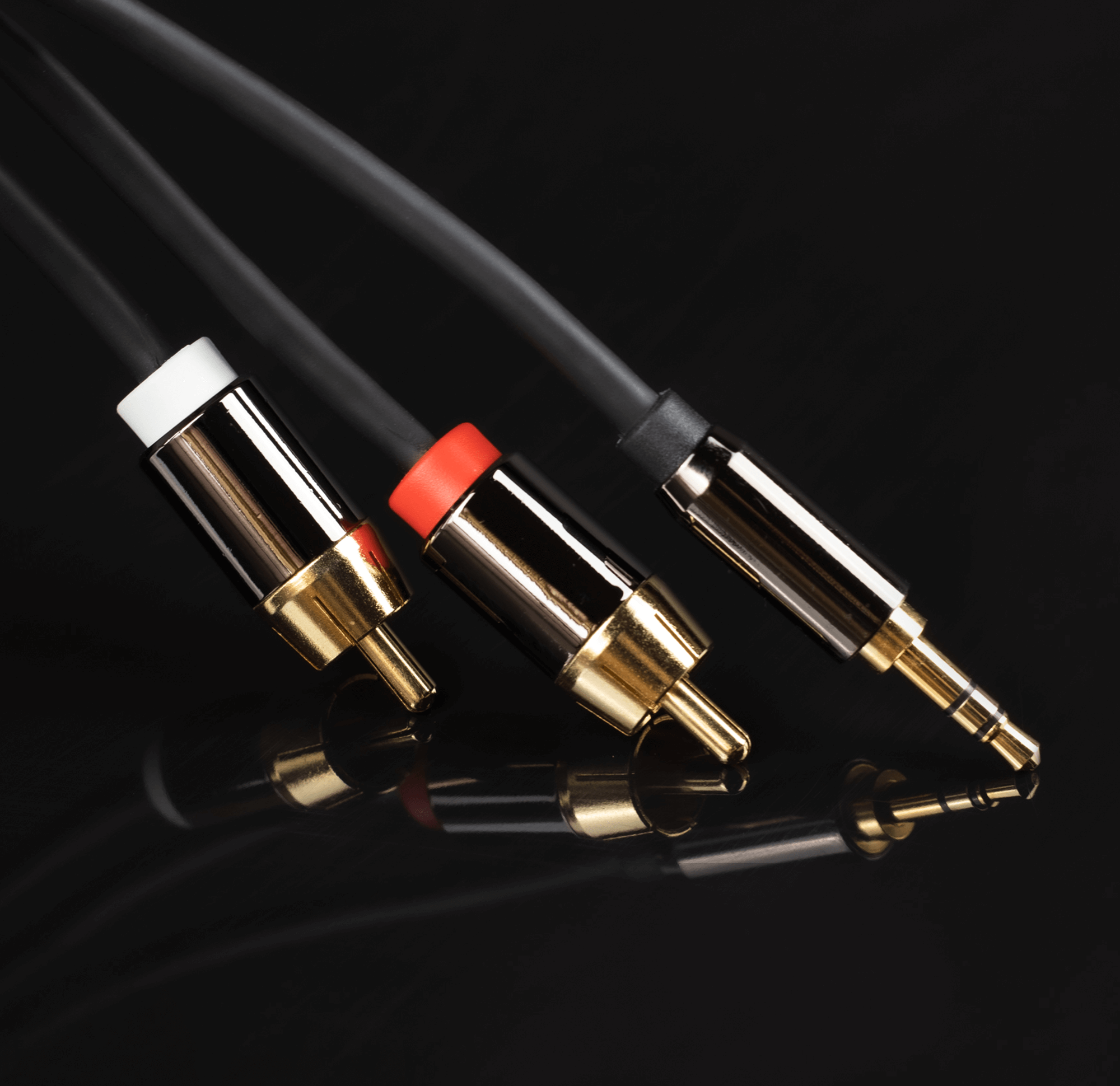 REAGLE KABEL MINI JACK 2x RCA CHINCH STEREO GOLD HQ 3M_1