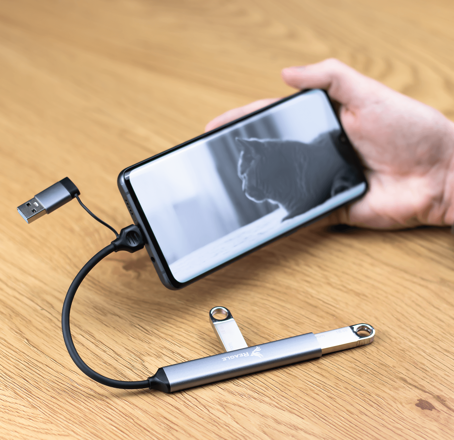 Reagle USB-C und USB-A HUB 2in1 Splitter für 4x USB Anschlüsse_2