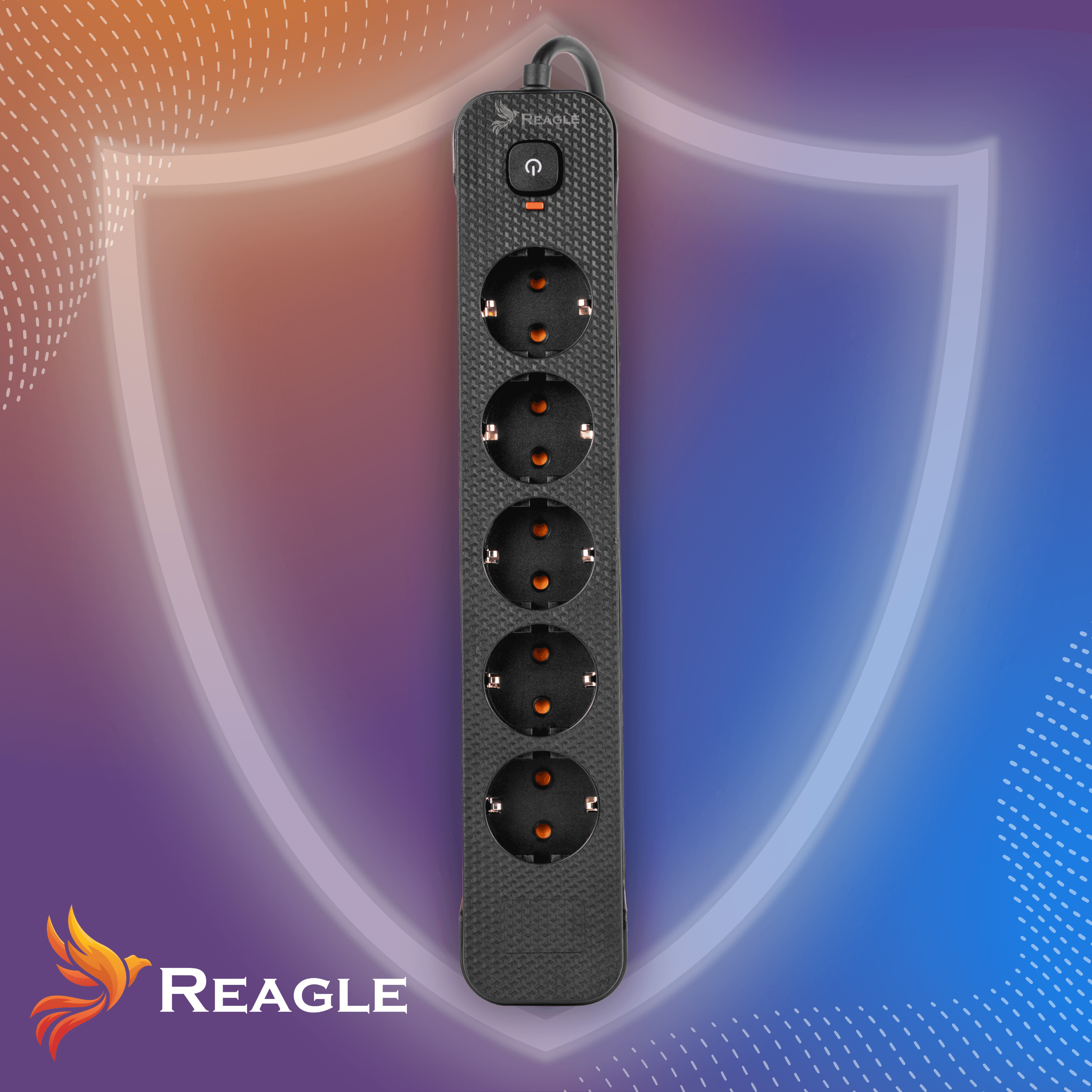 Reagle RSTRIP51 listwa zasilająca CE WEEE bezpieczeństwo przeciążenie 2500W