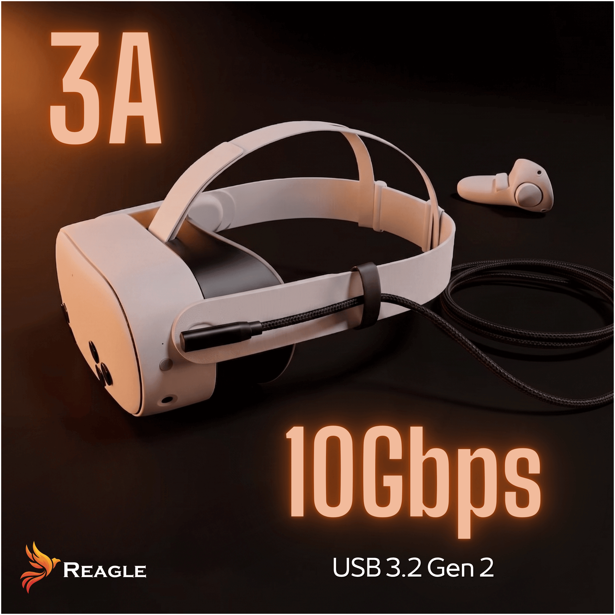 Reagle kabel USB-C VR Link 5m 10Gbps Oculus Quest