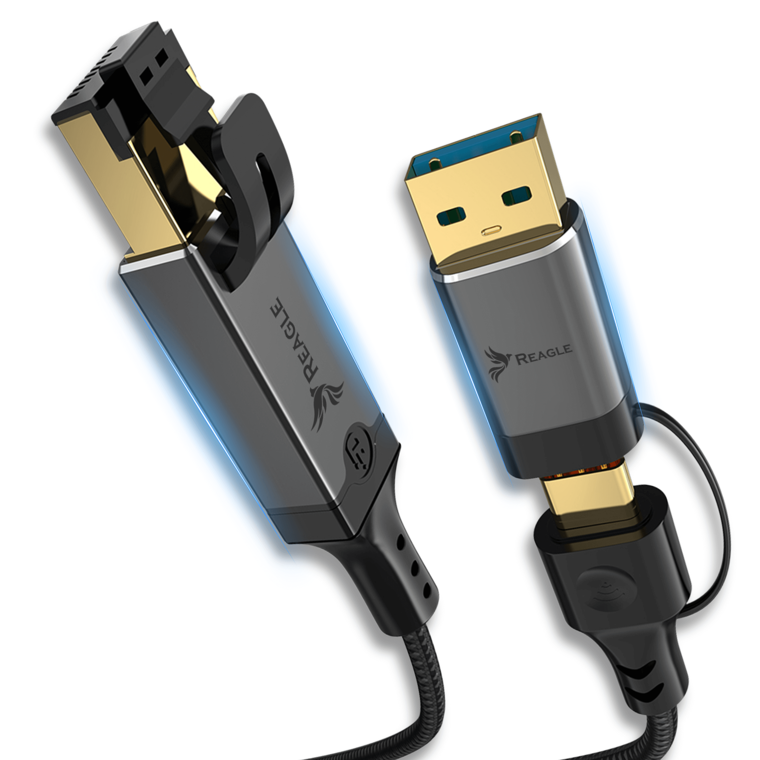 Reagle RUARJ100M USB C USB A Ethernet RJ45 1Gbps
