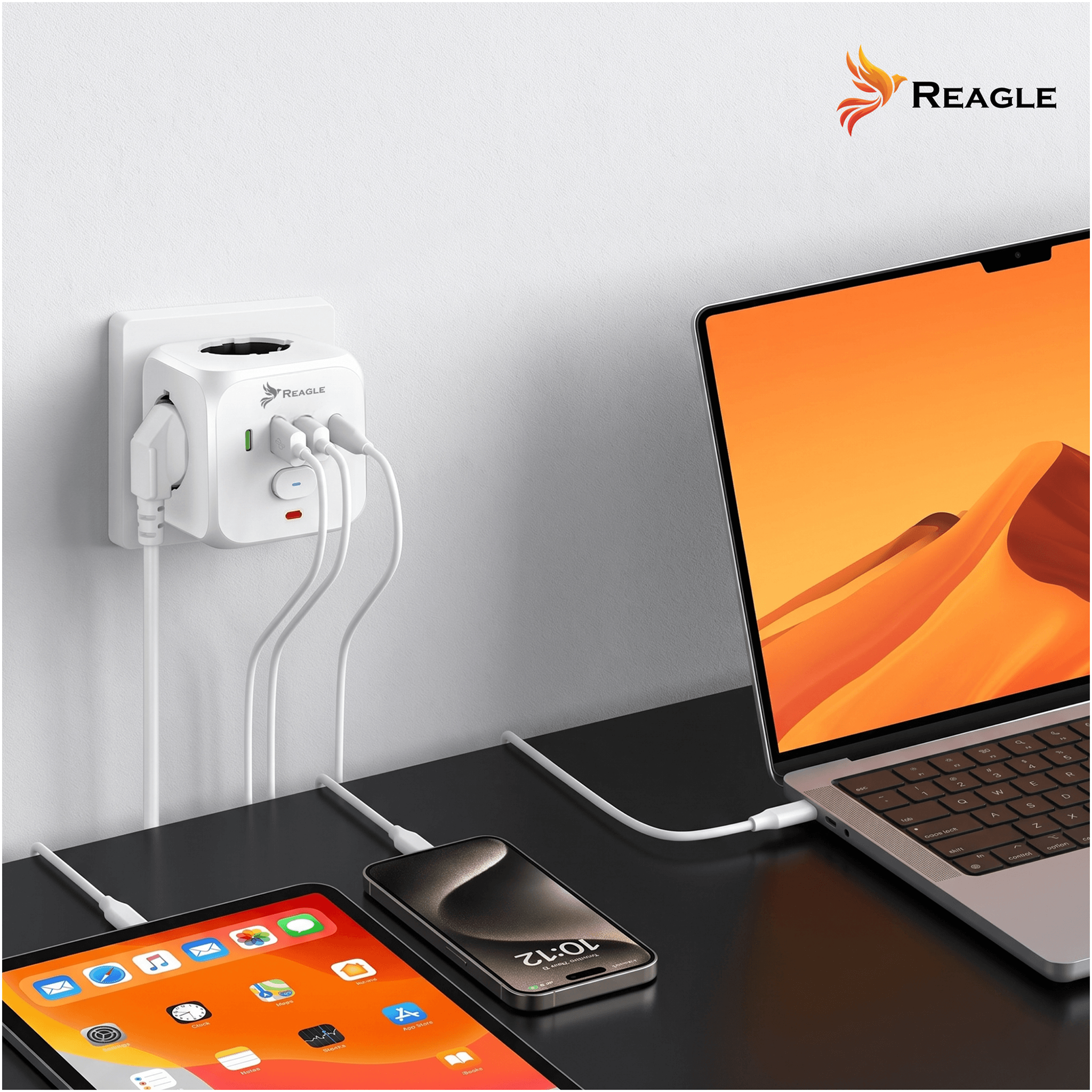 Kostka sieciowa 3x gniazdo 230V 3x USB 1x USB-C