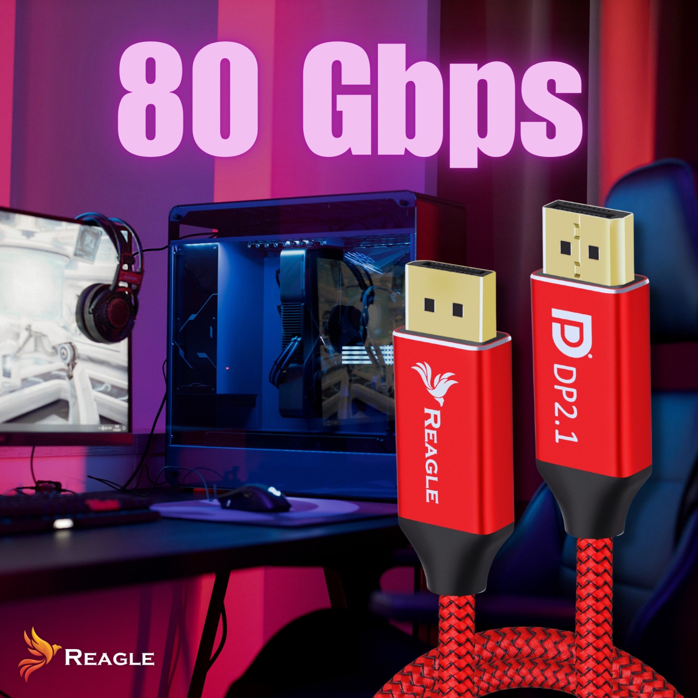 Reagle RDP100M2 DisplayPort 2.1 80Gbps UHBR20