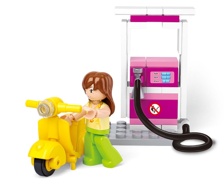 Nowe KLOCKI SLUBAN GD Stacja Paliw 37 - B0518 Stacja benzynowa