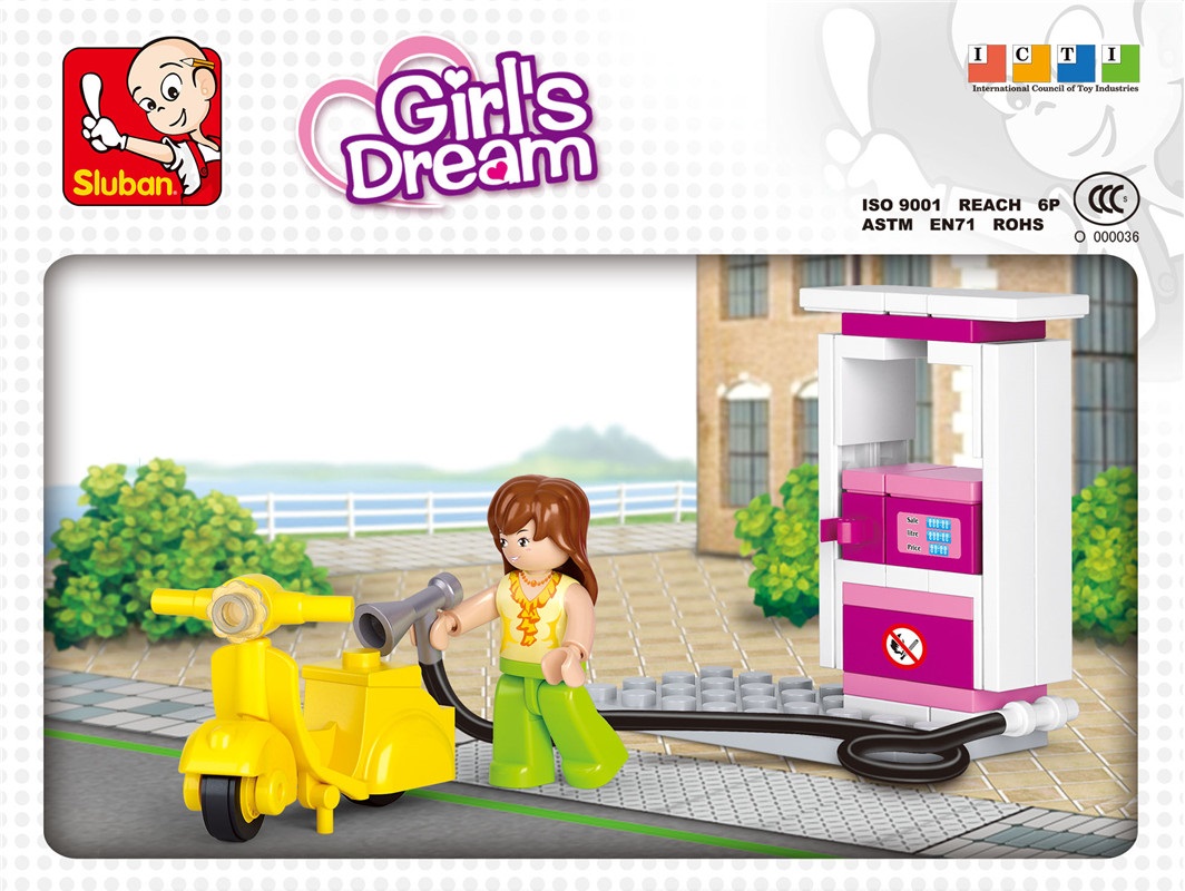 Nowe KLOCKI SLUBAN GD Stacja Paliw 37 - B0518 Stacja benzynowa