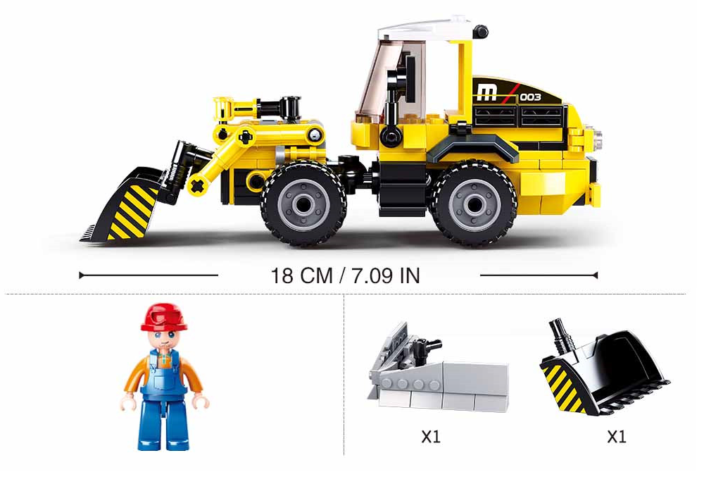 KLOCKI SLUBAN TOWN Koparko ładowarka 200 - B0803