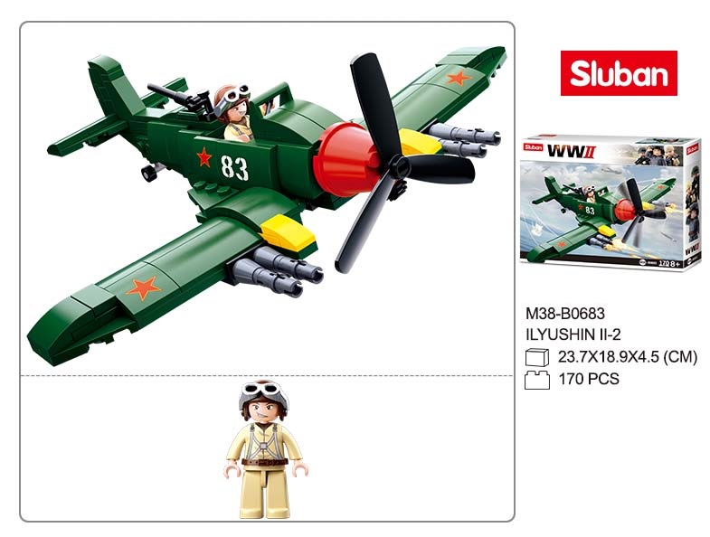 KLOCKI SLUBAN WWII Smiglowiec IL 170 - B0683 Kompatybilne z LEG COB