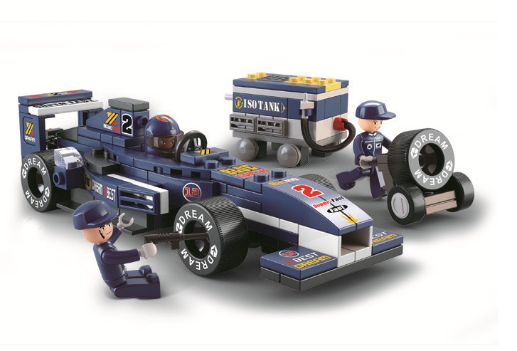 KLOCKI SLUBAN F1 Samochod wyscigowy z mini PIT STOPem 196 - B0351