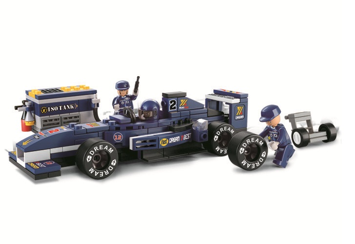 KLOCKI SLUBAN F1 Samochod wyscigowy z mini PIT STOPem 196 - B0351