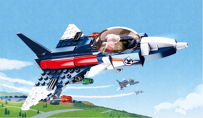 KLOCKI SLUBAN LOTNISKO Samolot Mysliwiec 134 - B0667F Kompatybilne z LEG COB