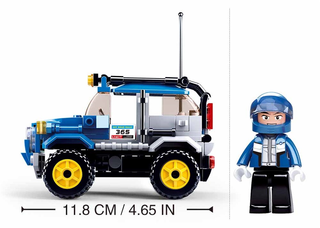 KLOCKI SLUBAN CC Auto wyścigowe terenowe blue 146 - B0663C komp. z LEG COB